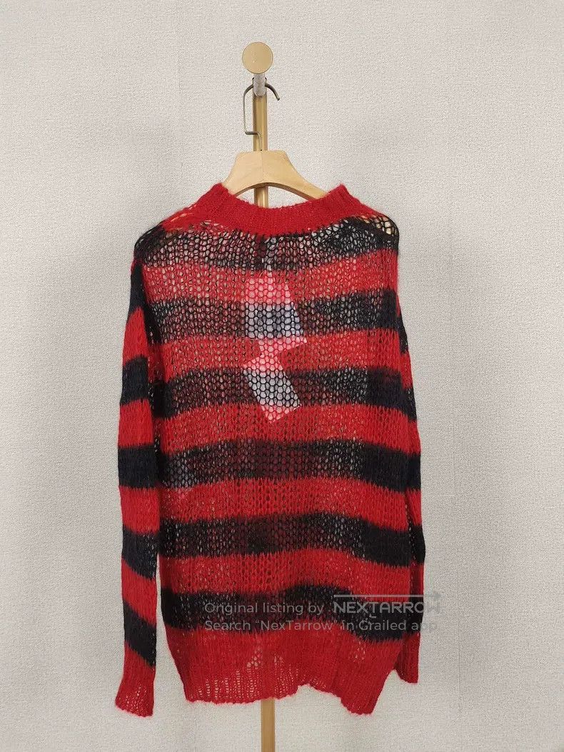 Dior Dior Red and black striped round-neck hollow mesh knitted Size XS / US 0-2 / IT 36-38 - 2 Thumbnail