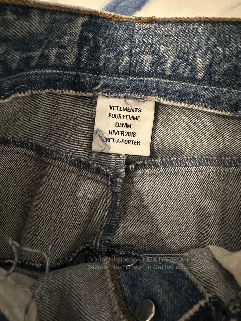 Vetements Vetements size XS Patchwork Deconstructed Denim Jeans Size US 27 - 5 Thumbnail