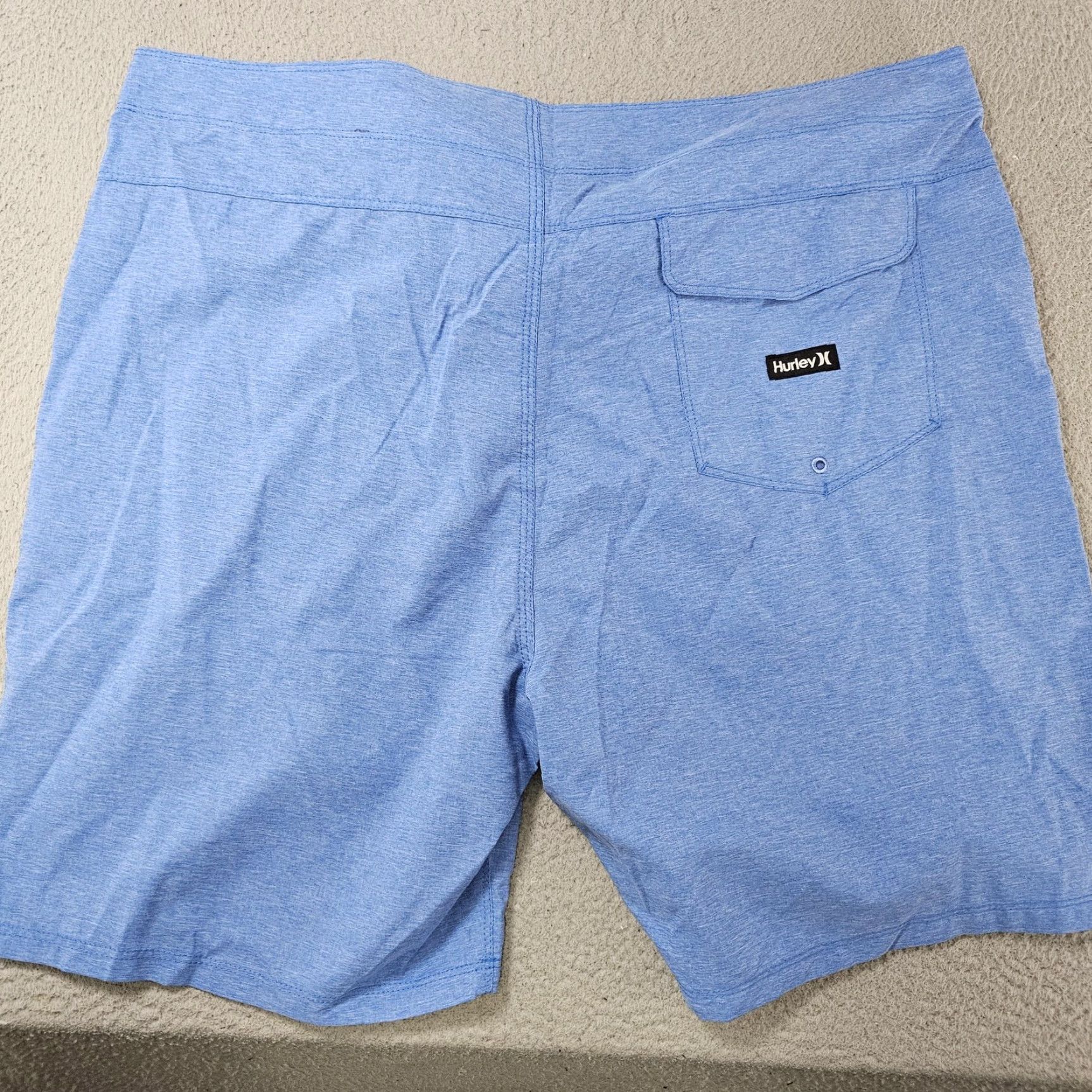 Hurley Hurley Board Shorts Mens 40 Blue Heather Surf Swim Trunks Back Pocket Drawstring Size US 40 / EU 56 - 4 Thumbnail