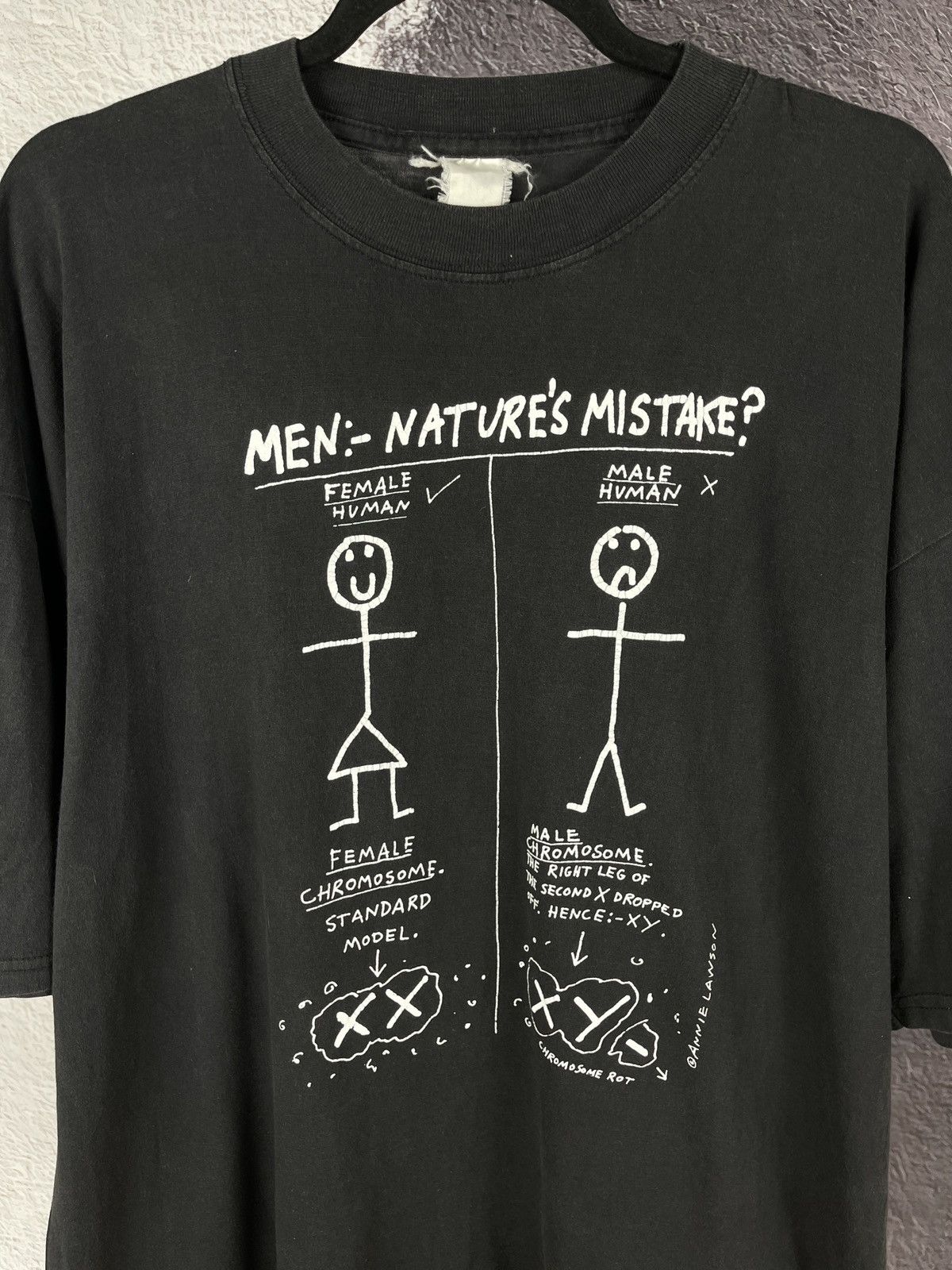 Band Tees Vintage “Men: Nature’s mistake” big logo band tee shirt Size US XL / EU 56 / 4 - 5 Thumbnail
