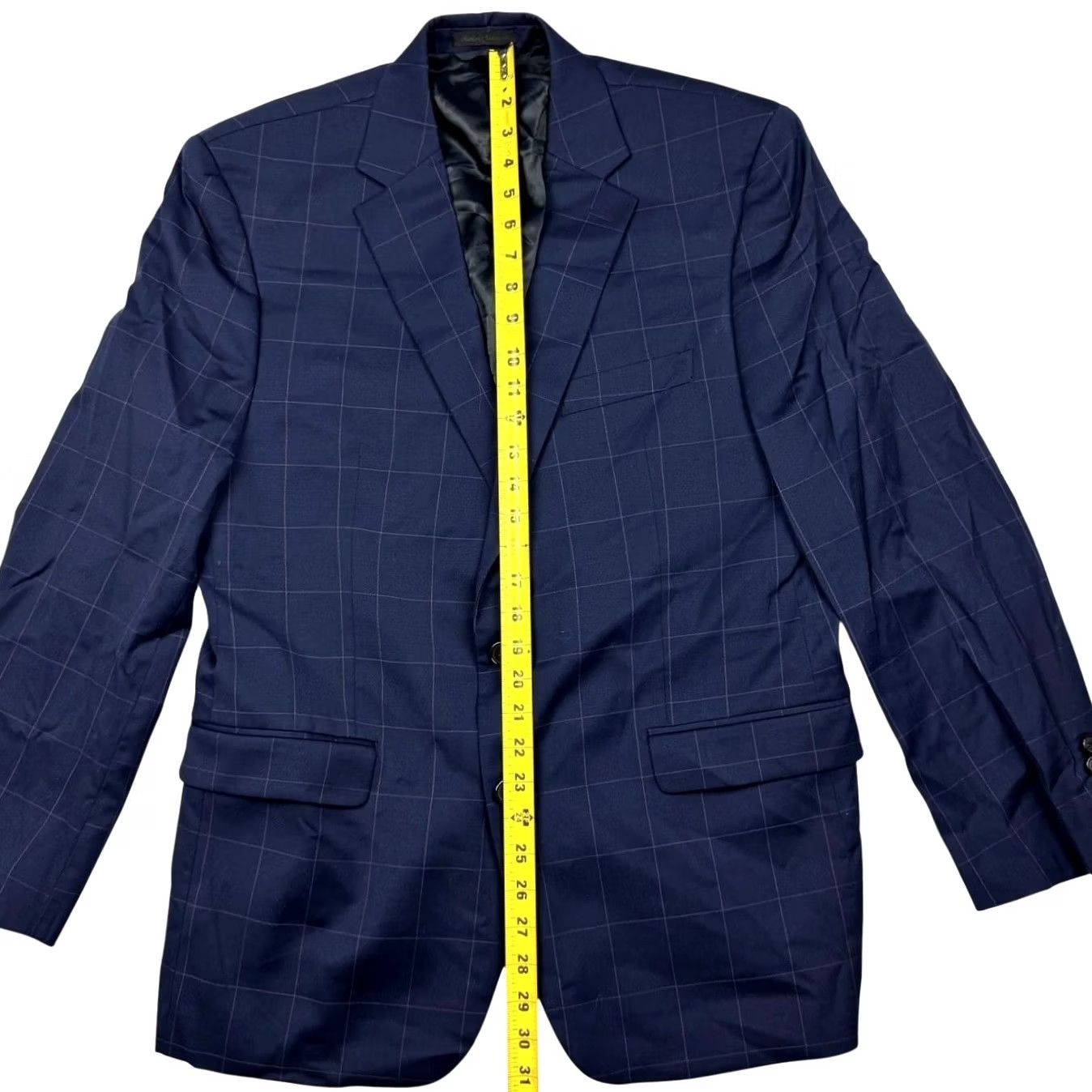 Ralph Lauren Ralph Lauren LRL Men's Blue Wool Windowpane Check Jacket Blazer 42 R Size 42R - 4 Thumbnail