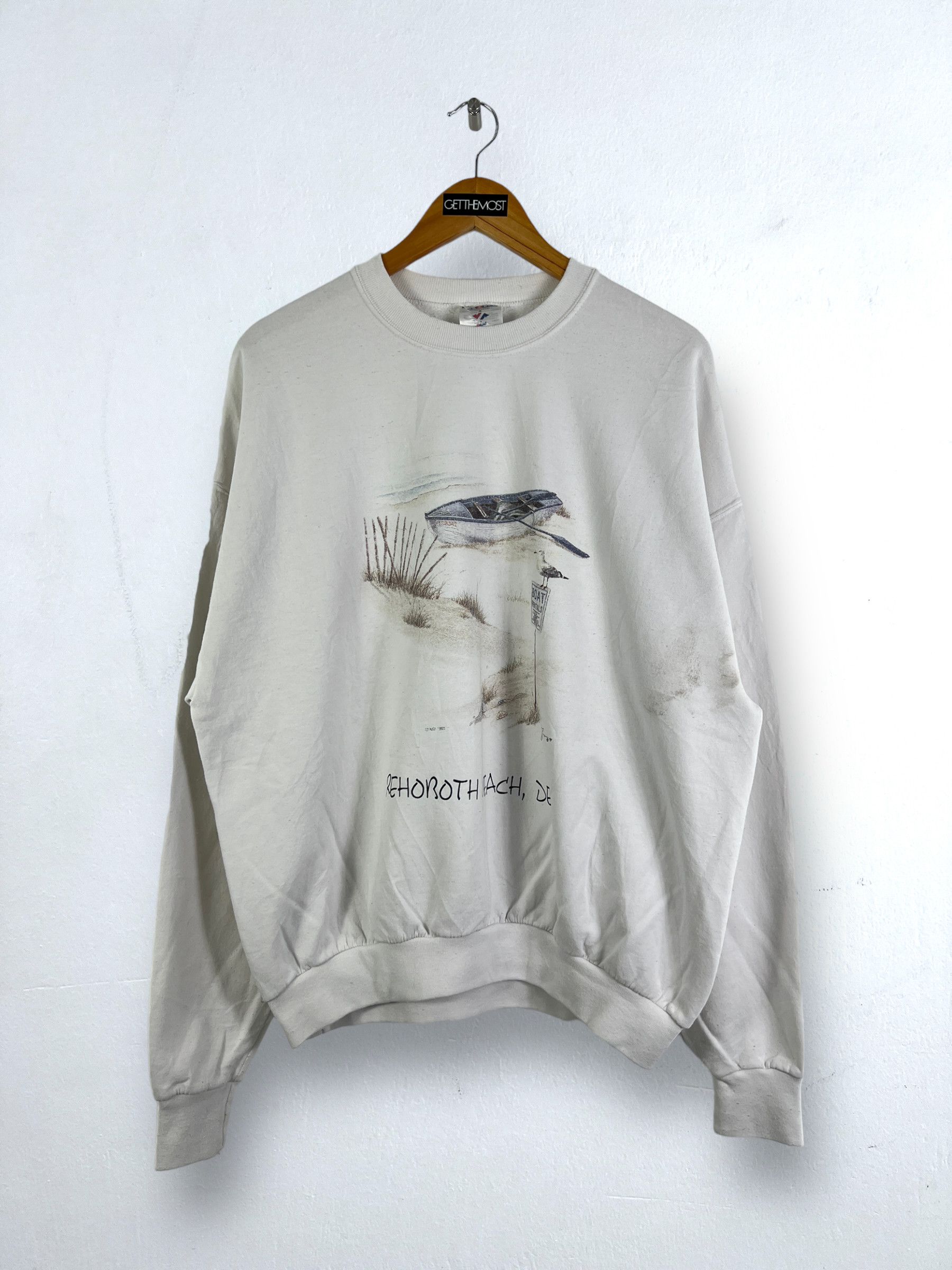Vintage No.4552 Vintage 90s Rehoboth Beach Souvenir Sweatshirt (XL) Size US XL / EU 56 / 4 - 1 Thumbnail