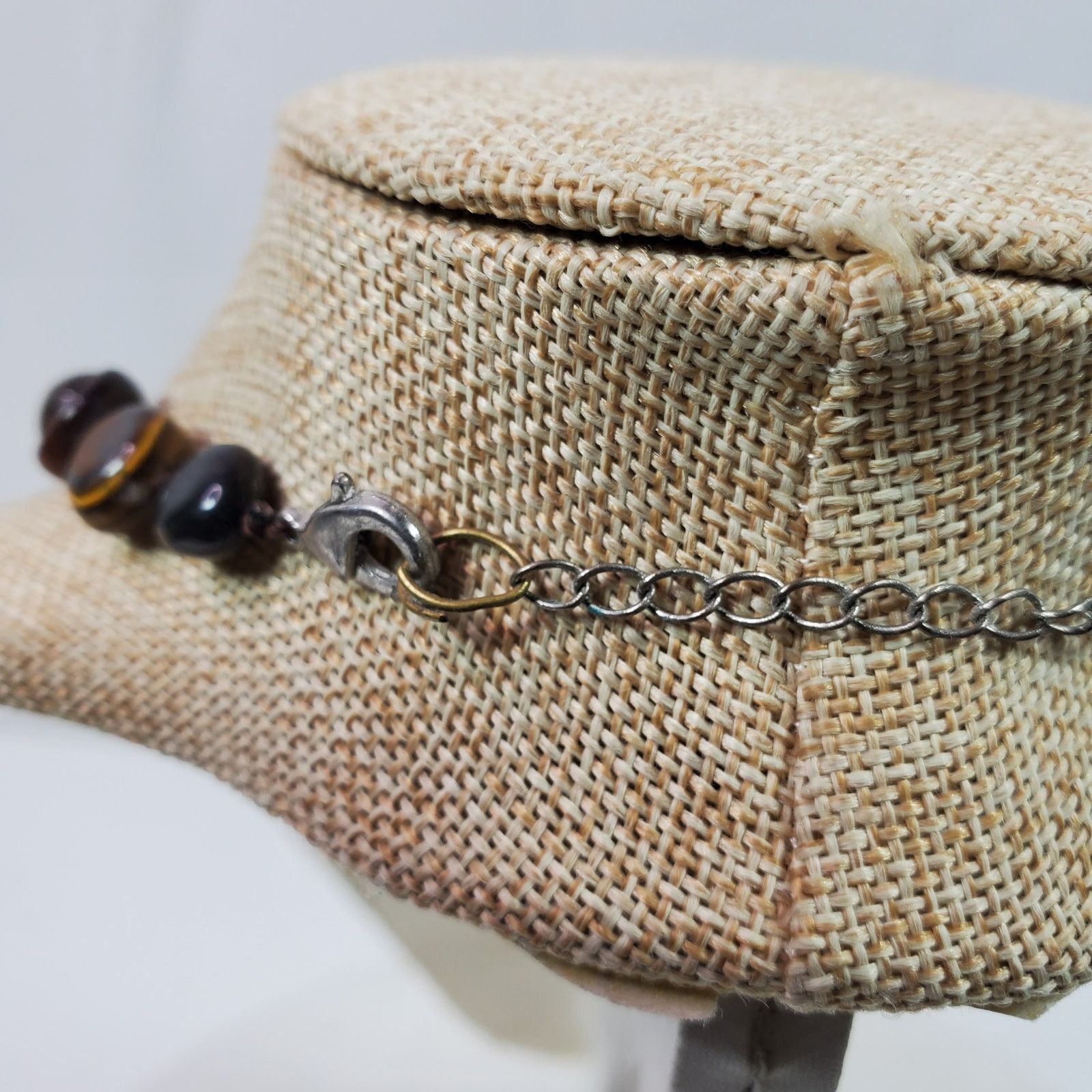 The Unbranded Brand Vintage Healer Quartz & Tiger Eye Necklace 18" Hand Knotted Size ONE SIZE - 4 Thumbnail