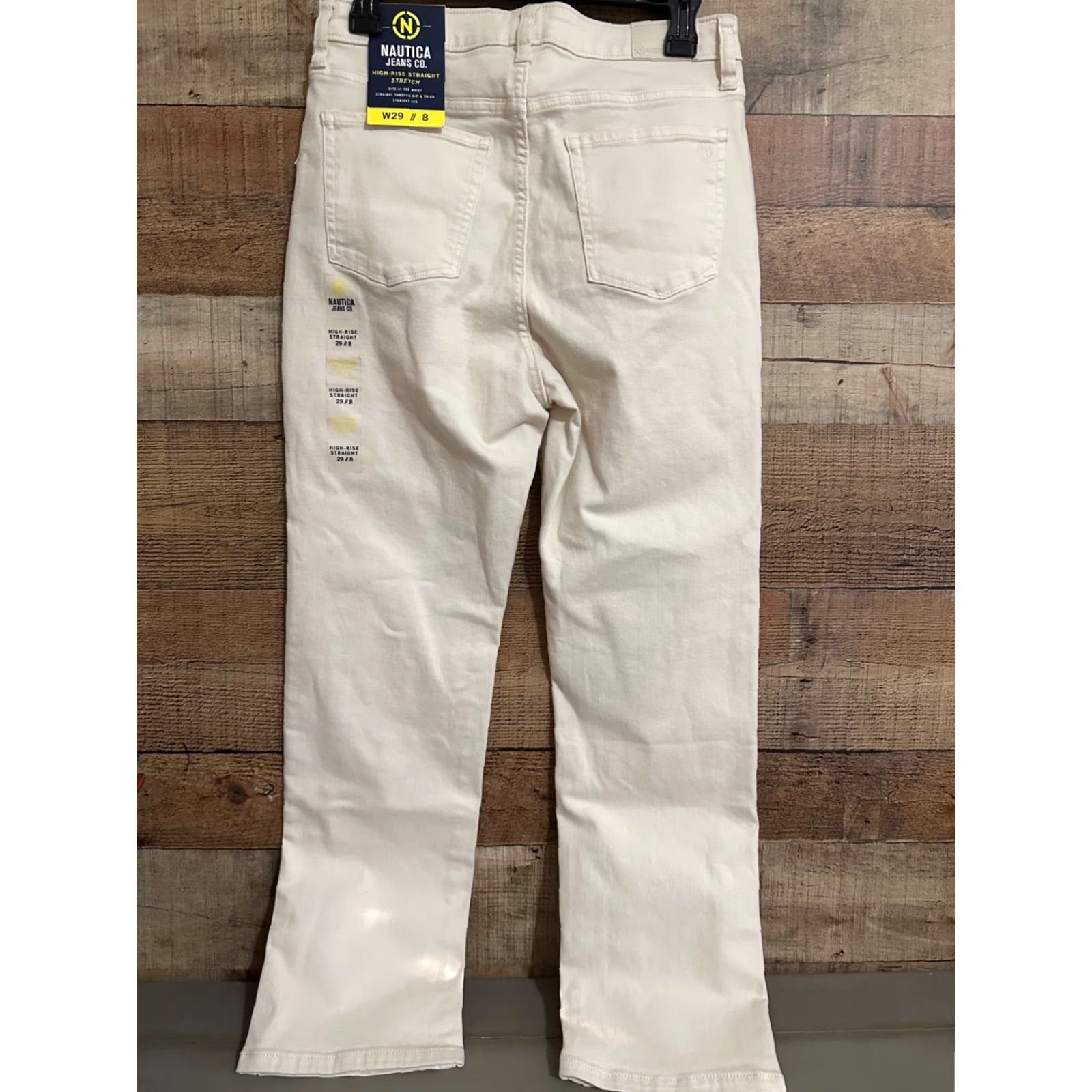 Nautica Nautica Jeans Co. Women Chino Ankle Trouser 8/29 Regular Ivory Light Shale Wash NWT Holiday Size 30" / US 8 / IT 44 - 2 Thumbnail