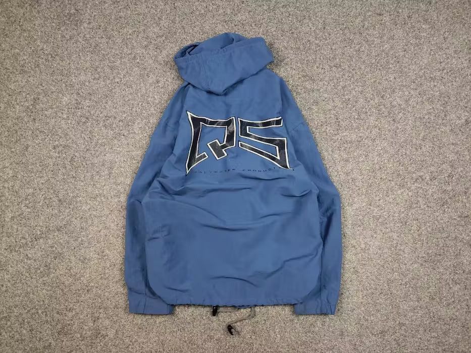 Quiksilver Vintage 90's Quiksilver Saltwater Light Blue big Logo Jacket Size US S / EU 44-46 / 1 - 1 Thumbnail