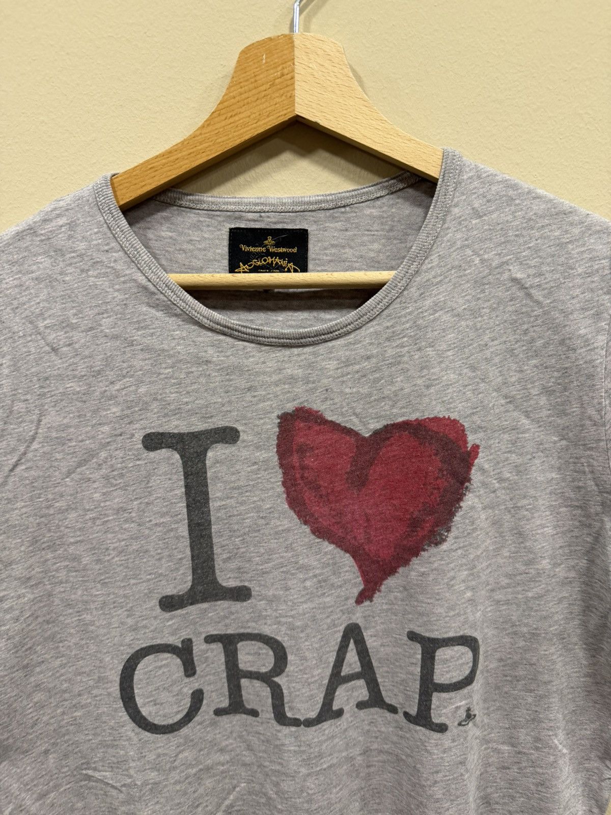 Vivienne Westwood Vivienne Westwood Anglomania Grey Light Rose I Love Crap tee Size US S / EU 44-46 / 1 - 2 Thumbnail