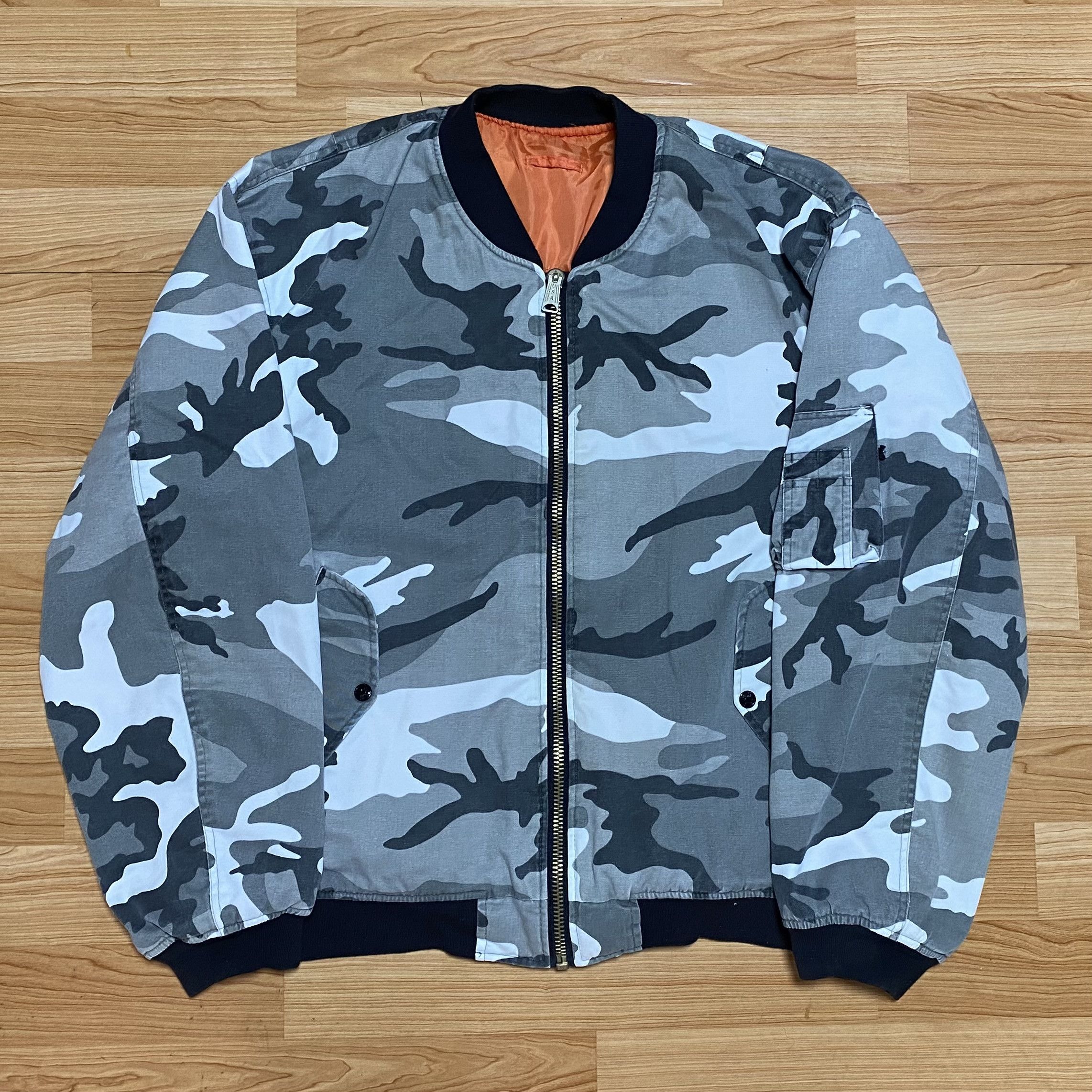 fostex garments ボンバージャケット L ☆美品XXL☆fostex garments ボンバージャケット 迷彩 カモ