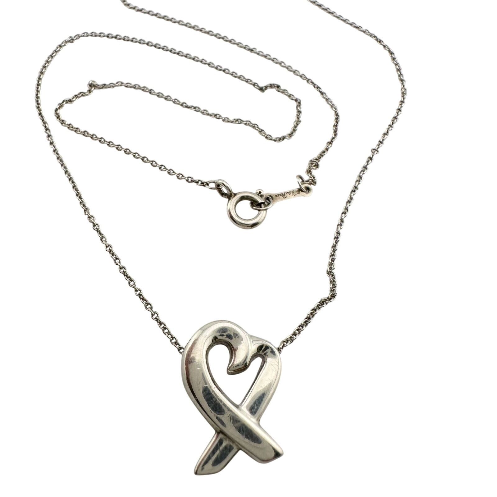 Tiffany & Co. Tiffany & Co Paloma Picasso Small Loving Heart Necklace 18" Size ONE SIZE - 4 Thumbnail
