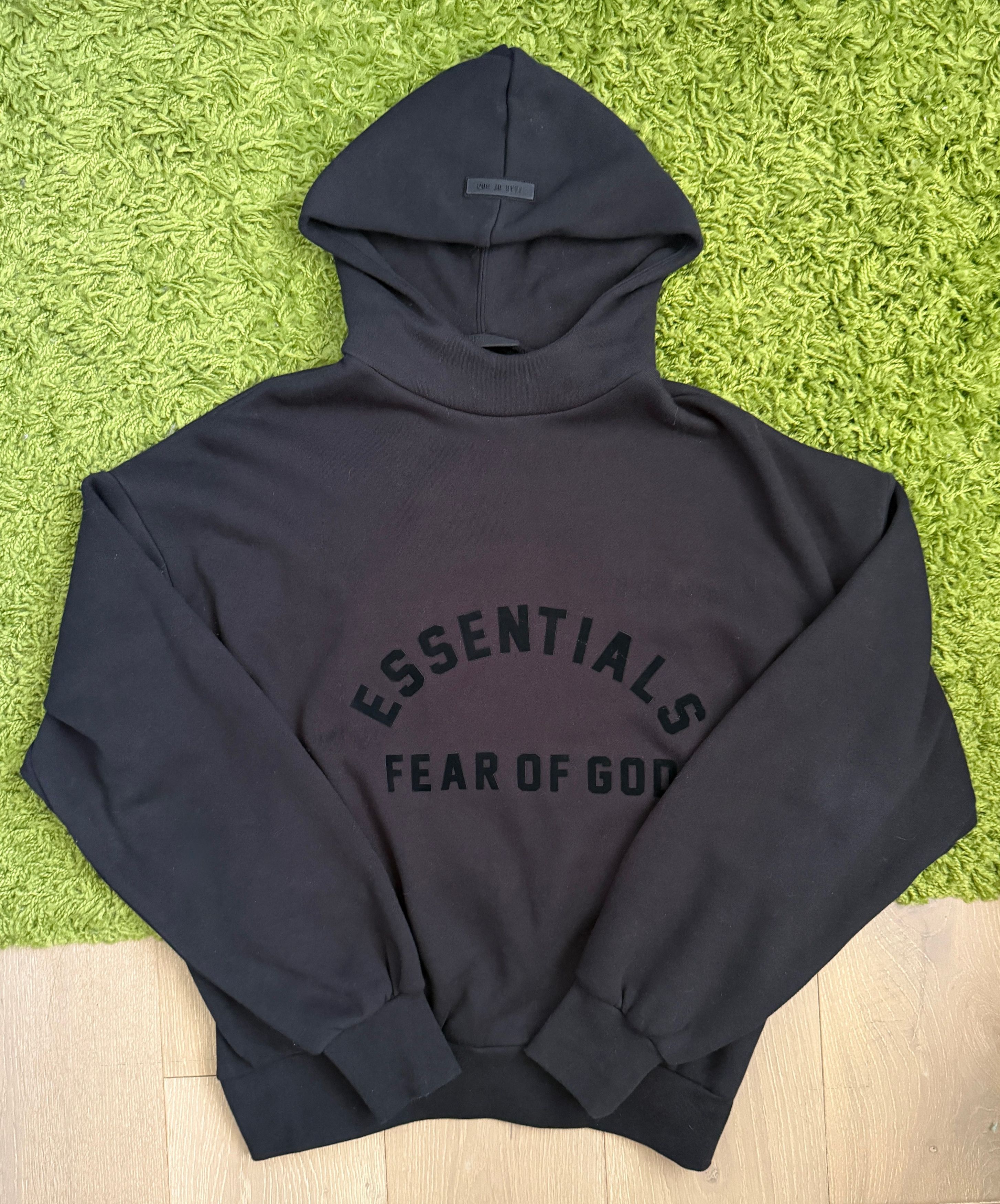 Fear of God Fear of God Essentials Arch Logo Hoodie Jet Black Size XS Size US XS / EU 42 / 0 - 1 Thumbnail