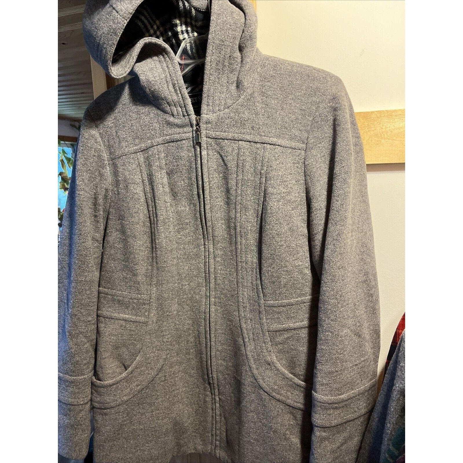 Other Fleet Street Ltd Wool Blend Hooded Coat Jacket Medium Gray Size M / US 6-8 / IT 42-44 - 7 Thumbnail