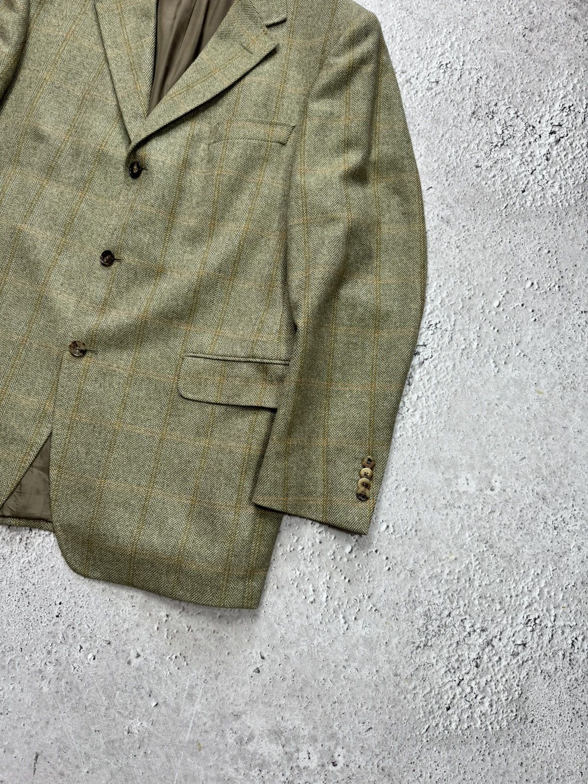 Ermenegildo Zegna Ermenegildo Zegna Green Tweed Blazer Wool Cashmere Jacket 52 Size US L / EU 52-54 / 3 - 2 Thumbnail