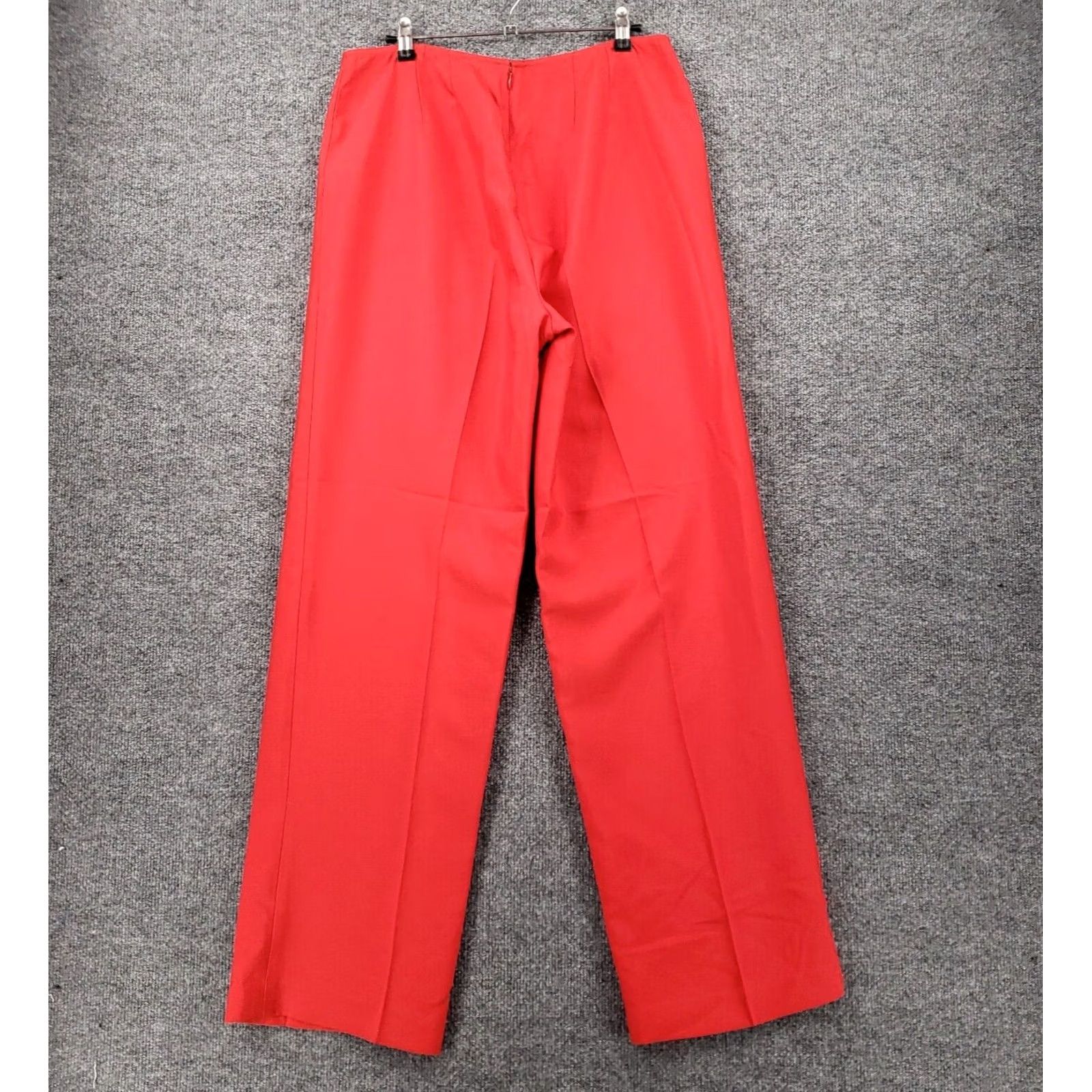 Ellen Tracy Ellen Tracy Dress Pants Womens Size 10 Red High Rise Flat Front Straight Size 32" / US 10 / IT 46 - 2 Thumbnail