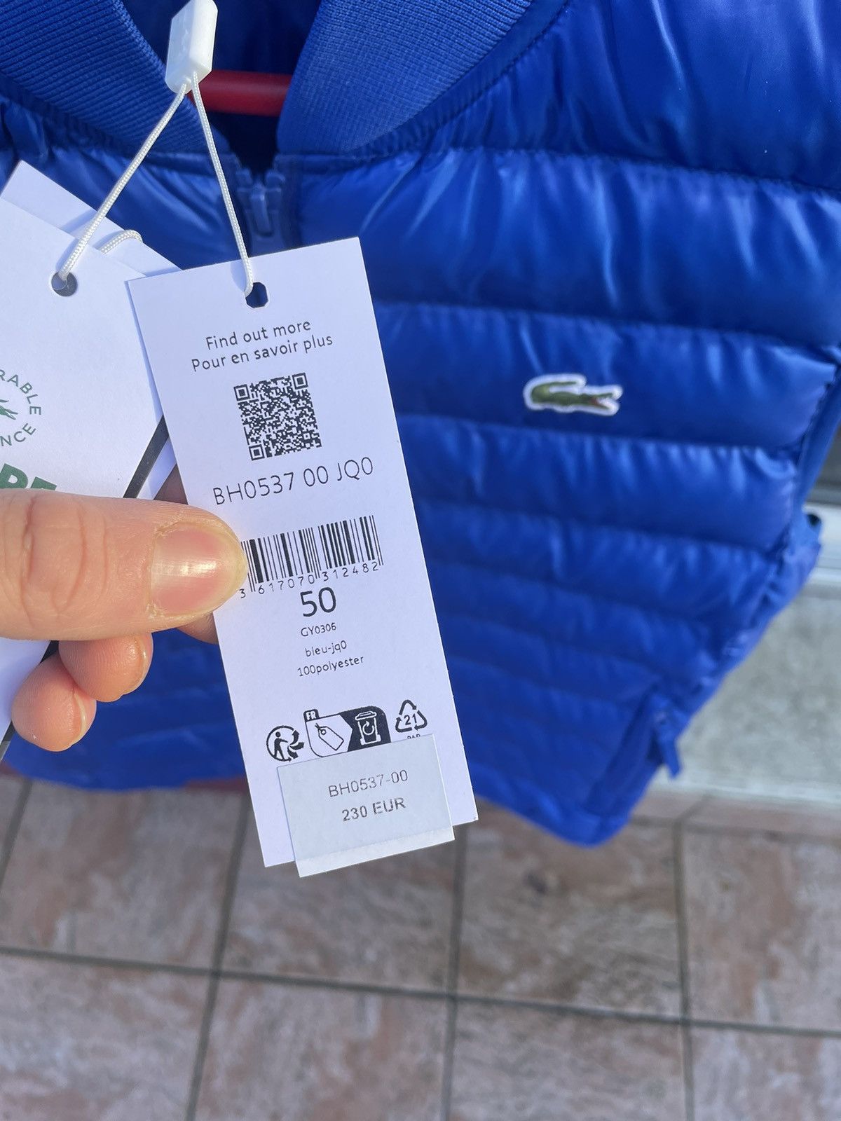 Lacoste Blue Lacoste sleeveless jacket Size US M / EU 48-50 / 2 - 3 Thumbnail