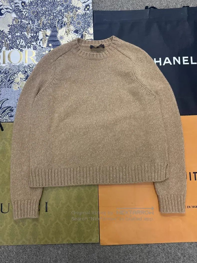 Loro Piana Loro Piana Khaki Classic Round Neck Cashmere Sweater Size XS / US 0-2 / IT 36-38 - 1 Thumbnail