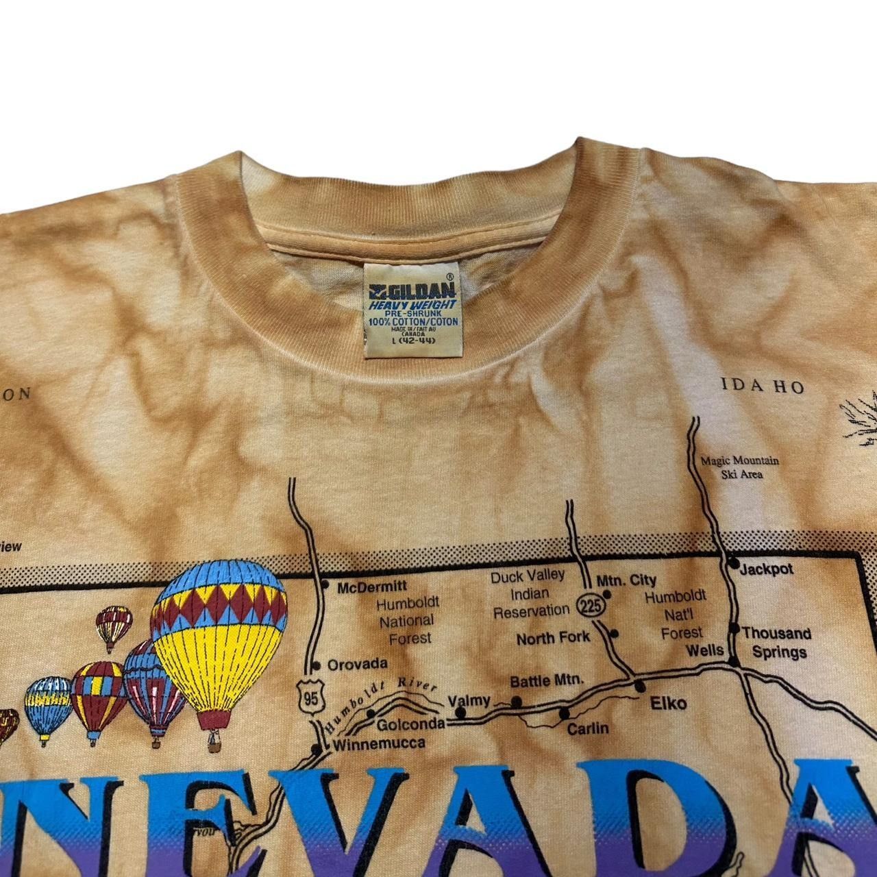 Gildan × Vintage Vintage Nevada Map AOP T-Shirt Size US L / EU 52-54 / 3 - 3 Thumbnail