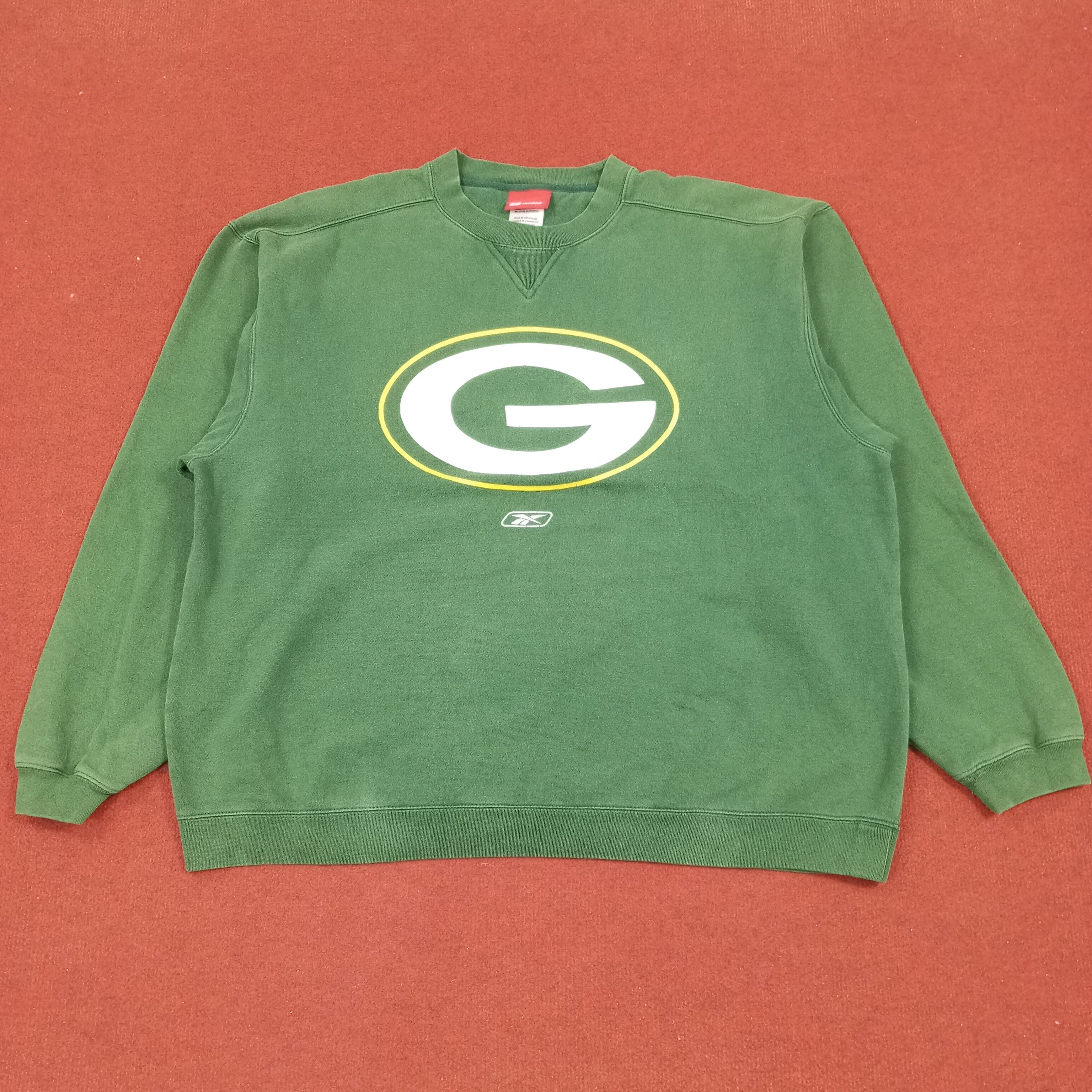 NFL × Reebok × Vintage Green Bay Packers American Football Team Sweatshirt Size US XXL / EU 58 / 5 - 1 Thumbnail