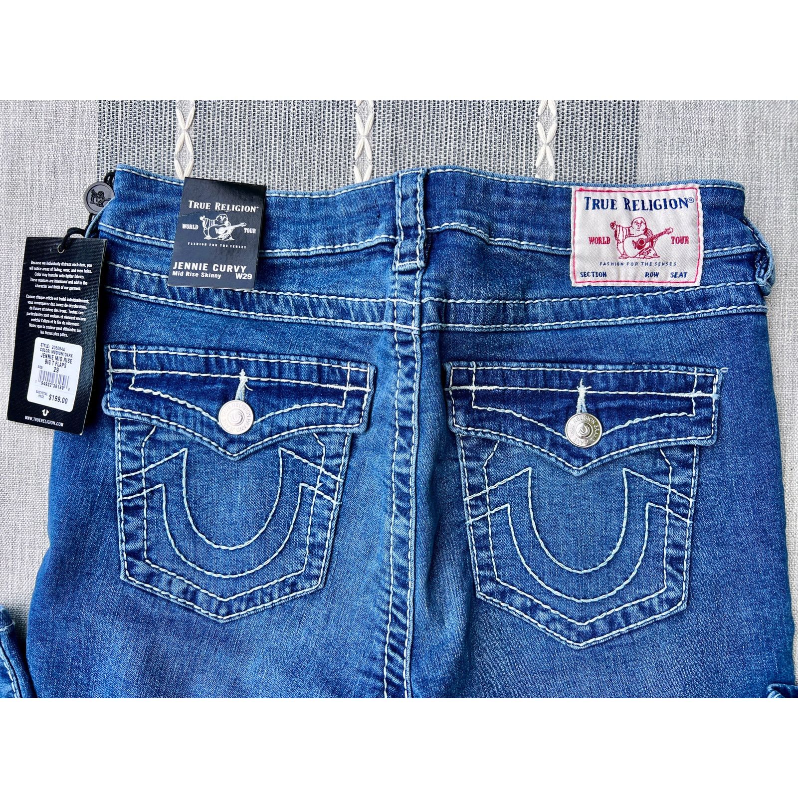 True Religion NWT Women True Religion Jennie Curvy Mid Rise Skinny sz 29 Size 29" - 5 Thumbnail