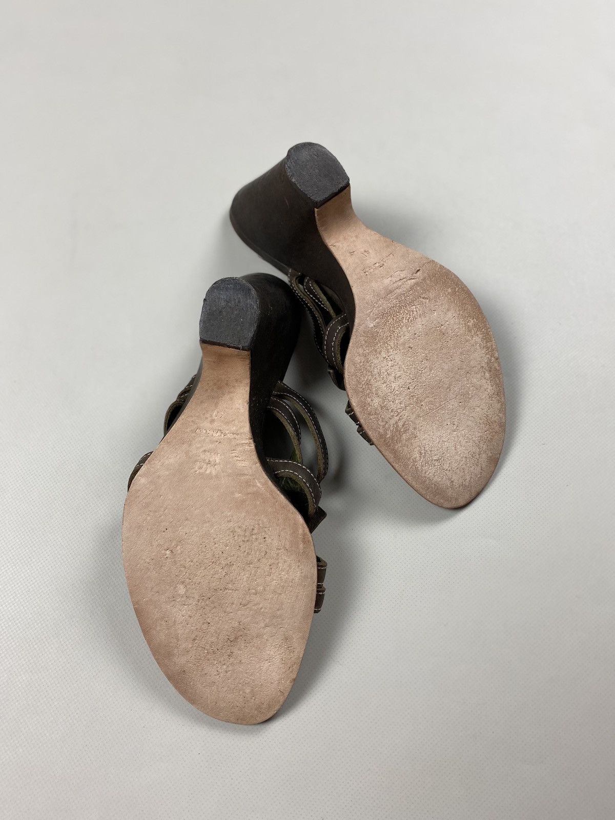MoMA MOMA ladies avant-garde leather heeled sandals shoes size 40 Size US 10 / IT 40 - 11 Thumbnail