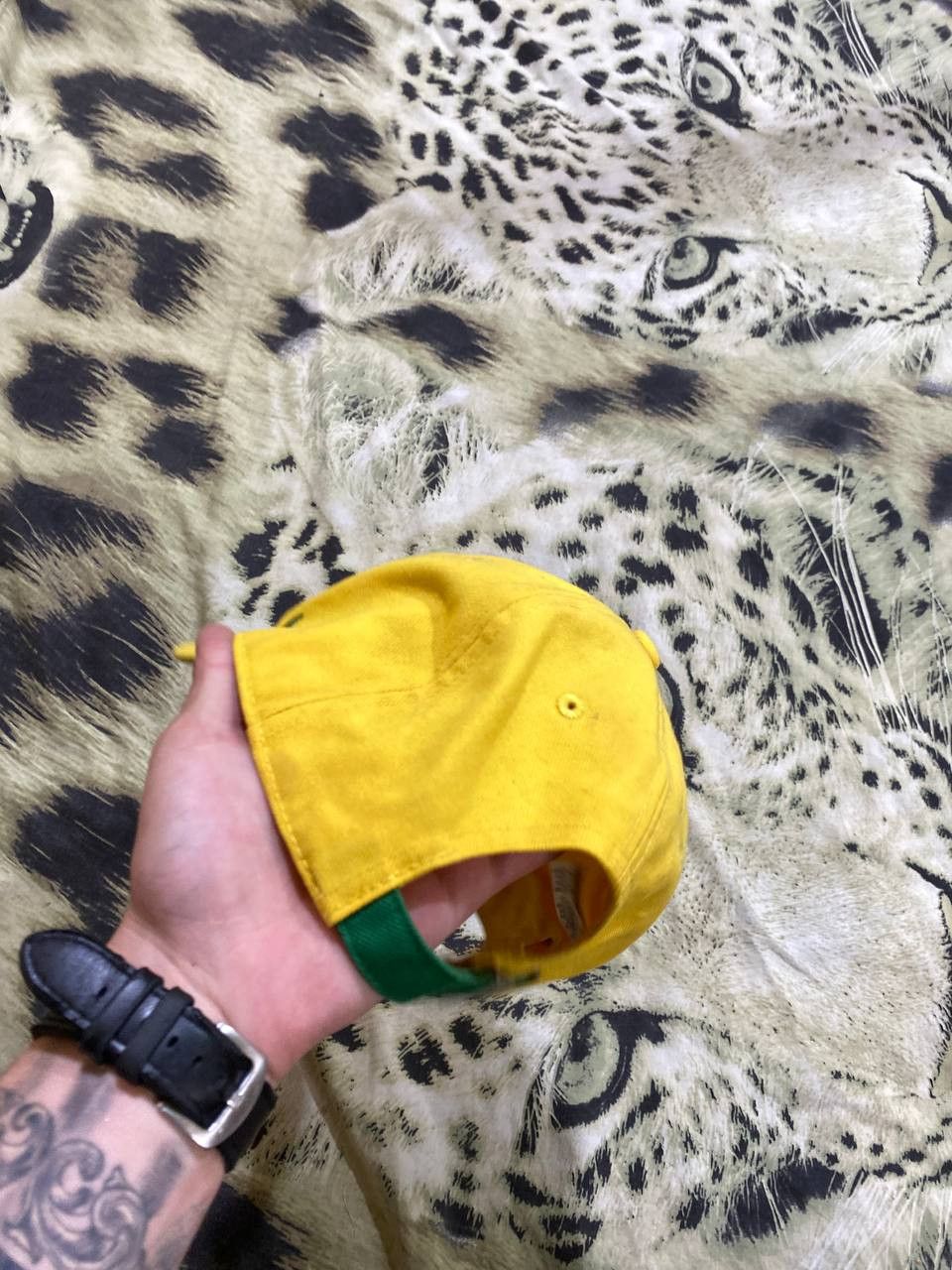 Nike Hats yellow Vintage Nike big logo Cap Y2K streetwear Size ONE SIZE - 5 Thumbnail