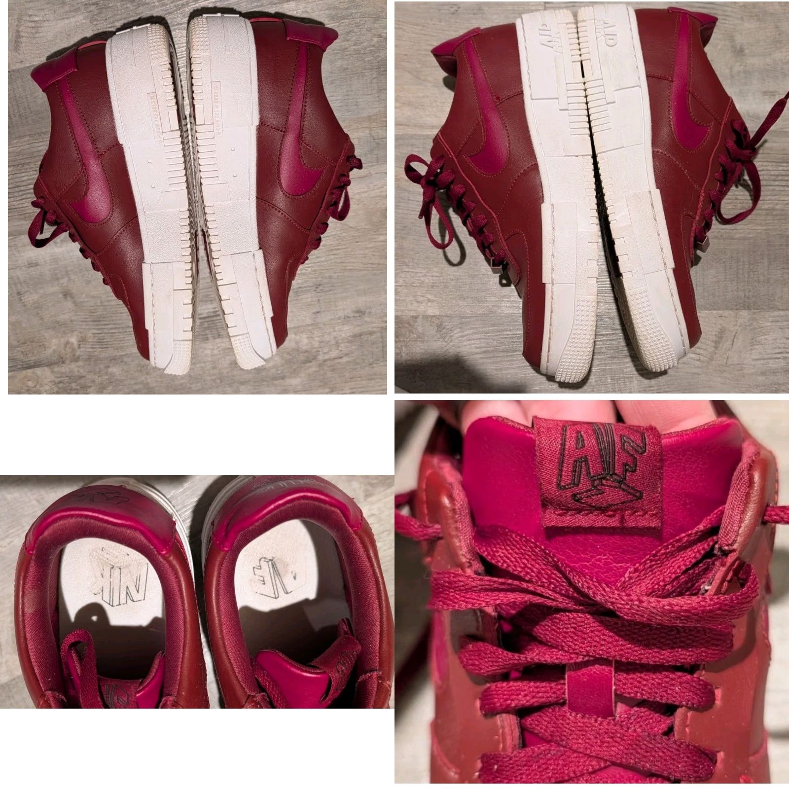 Nike Nike Air Force 1 Low Pixel Red Leather CK6649-600 Women's Size 8.5 Sneaker Nike Air Force 1 Low Pixel Red Leather - Womens - 8.5 Size ONE SIZE - 8 Thumbnail