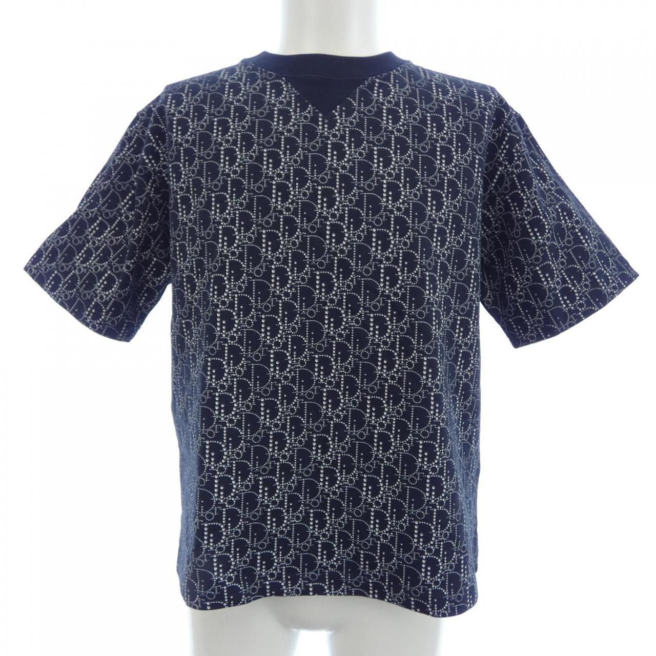 Dior Dior Dior Oblique Cotton T Shirt Textile T-Shirts 043J625C0674 DUTY FREE for USA Size ONE SIZE - 1 Thumbnail