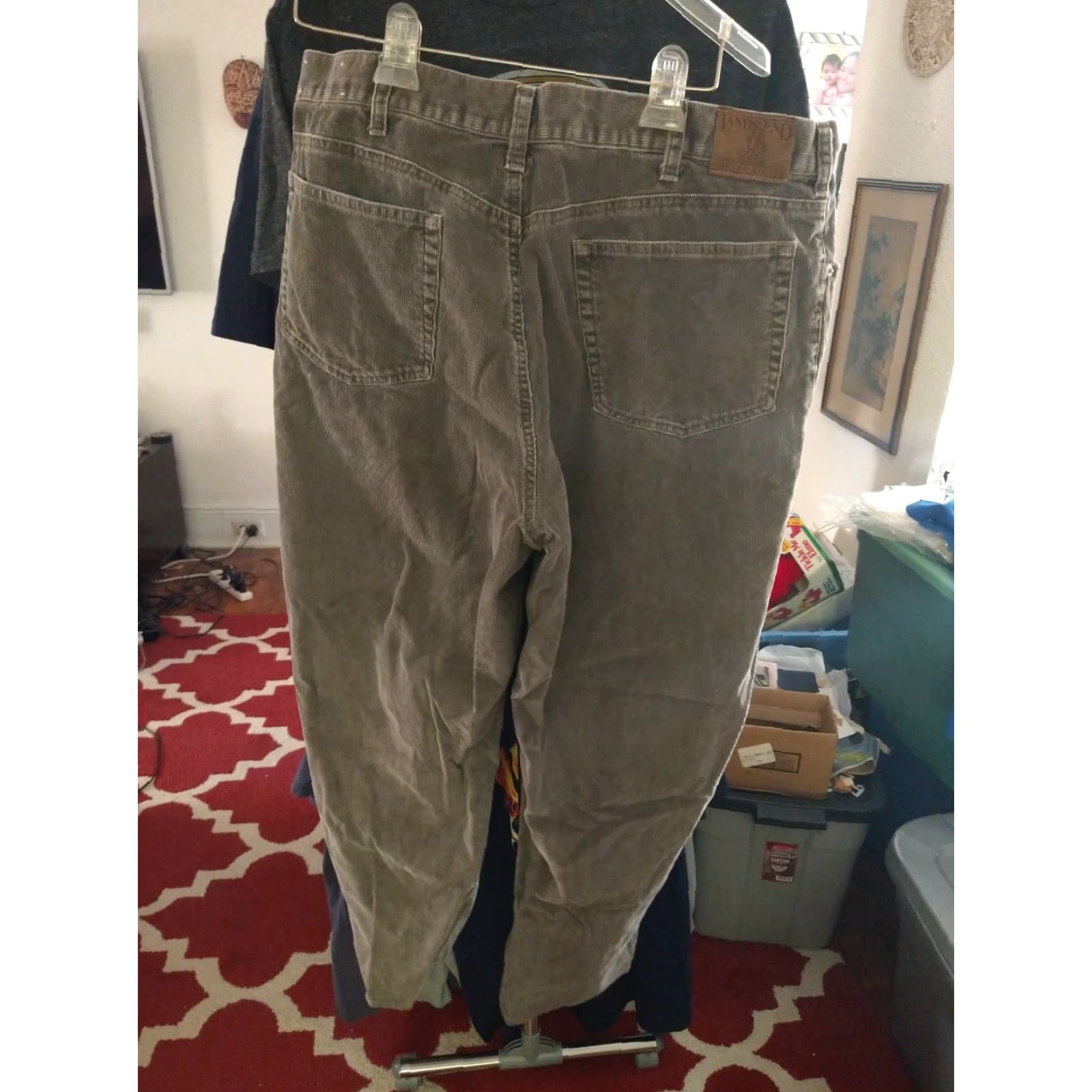 Lands' End VINTAGE Lands End Corduroy Pants Men 38 Regular Brown Inseam 32 Brownish Carpenter Size US 38 / EU 54 - 2 Thumbnail