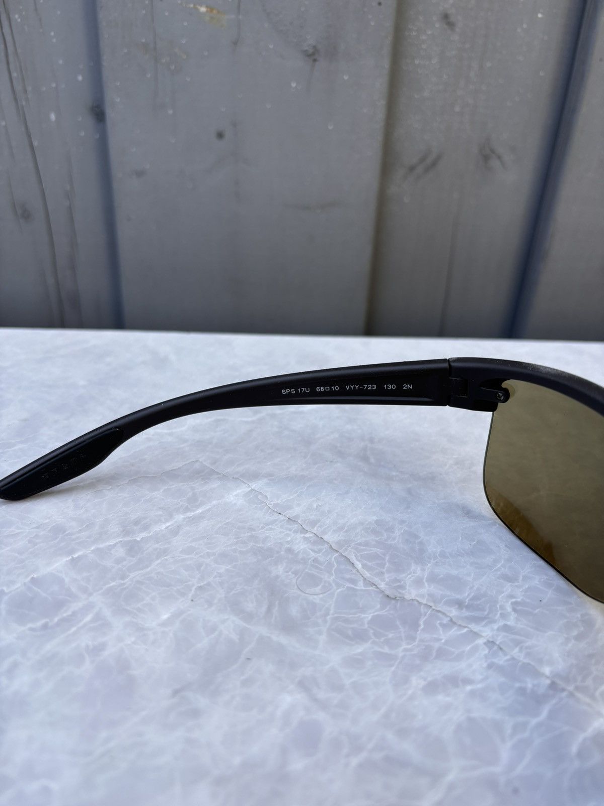 Prada × Vintage 2000s Prada Sunglasses Linea Rossa Sport Half Rin SPS 17U Y2 Size ONE SIZE - 16 Thumbnail
