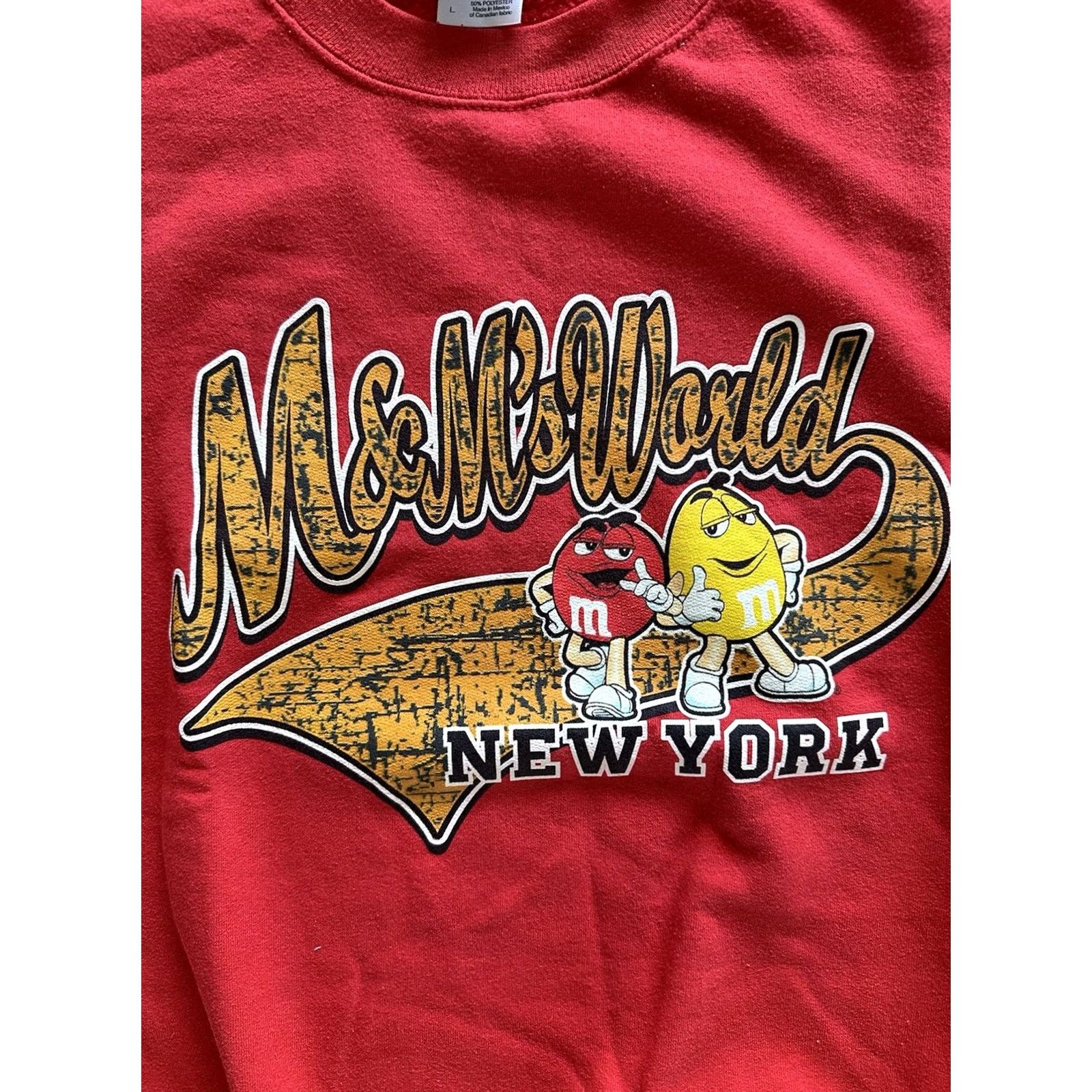 Vintage VINTAGE M&Ms World Chocolate Candies Red Sweater New York Size Large RARE 90s Size US L / EU 52-54 / 3 - 2 Thumbnail