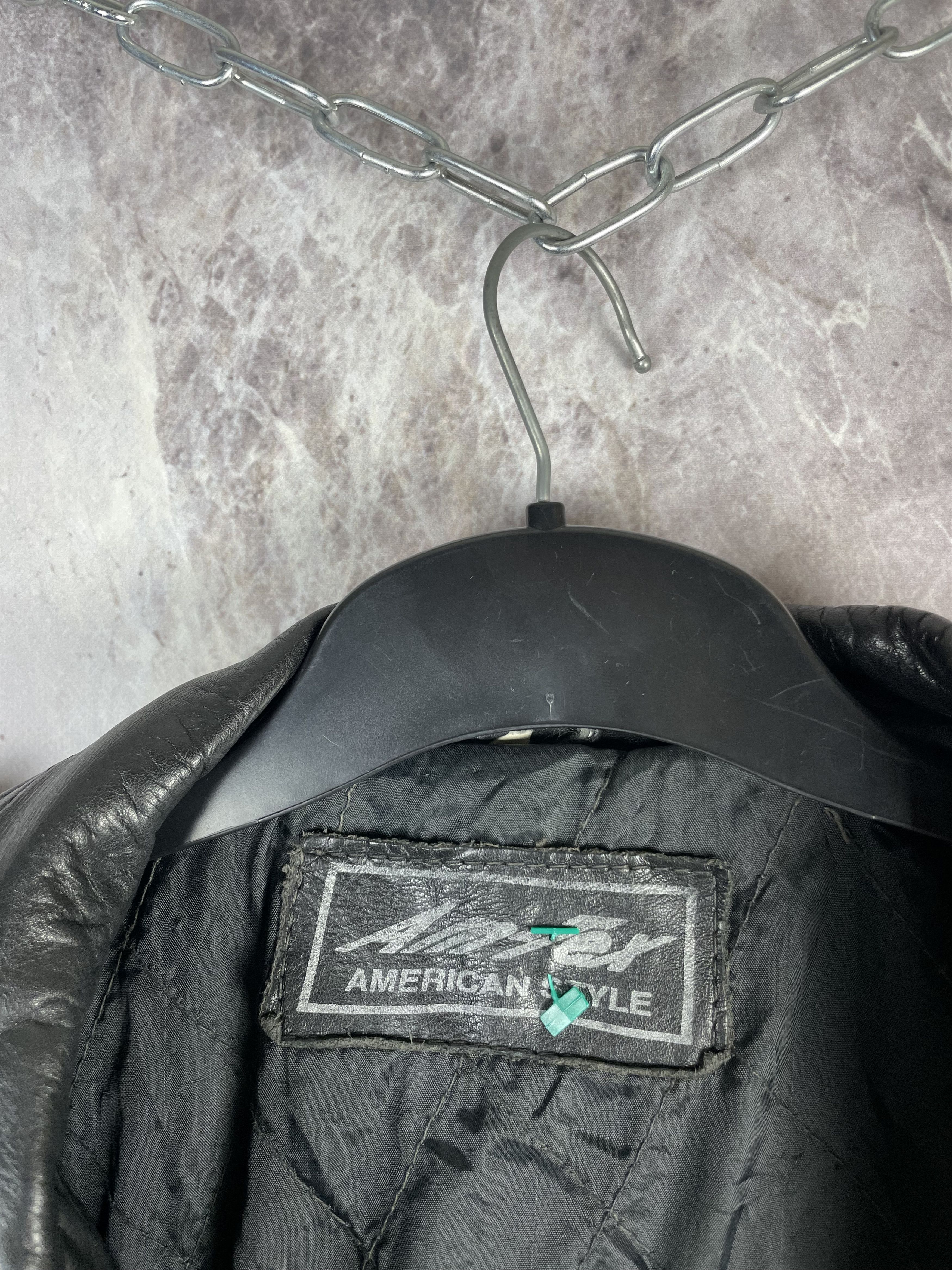 Vintage Men’s American Style Full Zip Leather Jacket Size US L / EU 52-54 / 3 - 4 Thumbnail