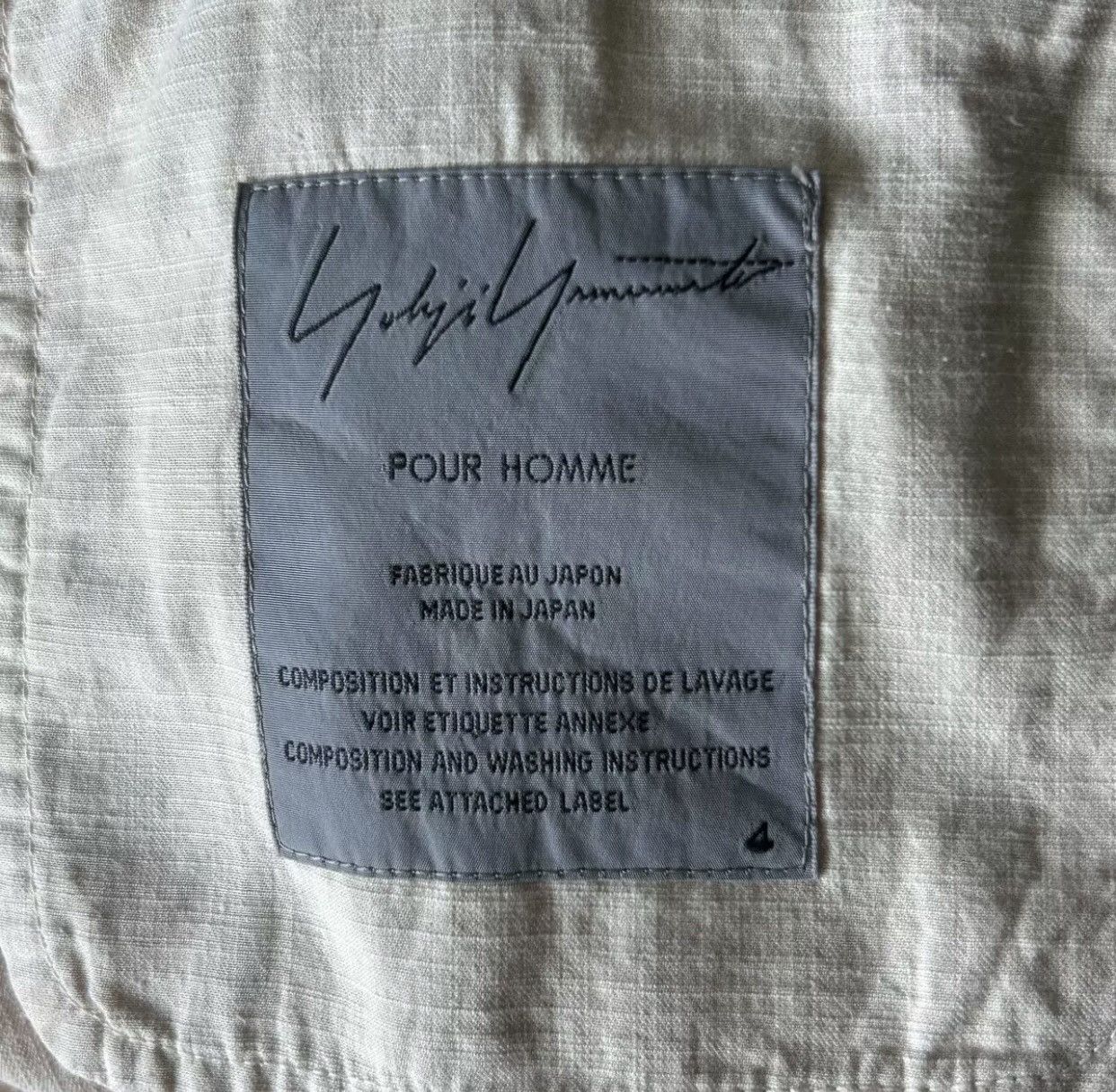 Yohji Yamamoto Yohji Yamamoto 15aw Back Zip White Coat 2412-Nextarrow Size US XL / EU 56 / 4 - 7 Thumbnail