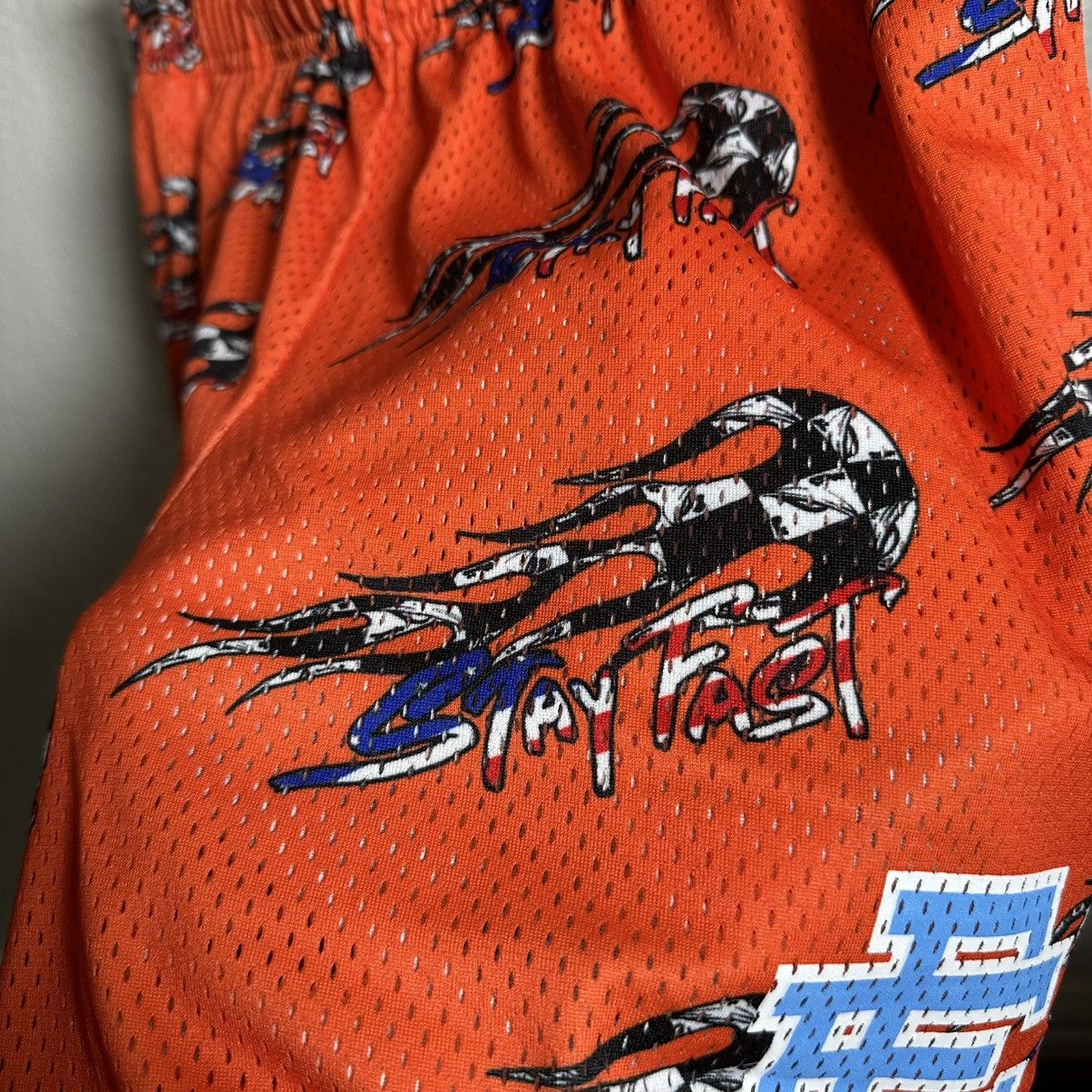Eric Emanuel Eric Emanuel X Matty Boy short orange blue size L Size US 31 - 2 Thumbnail