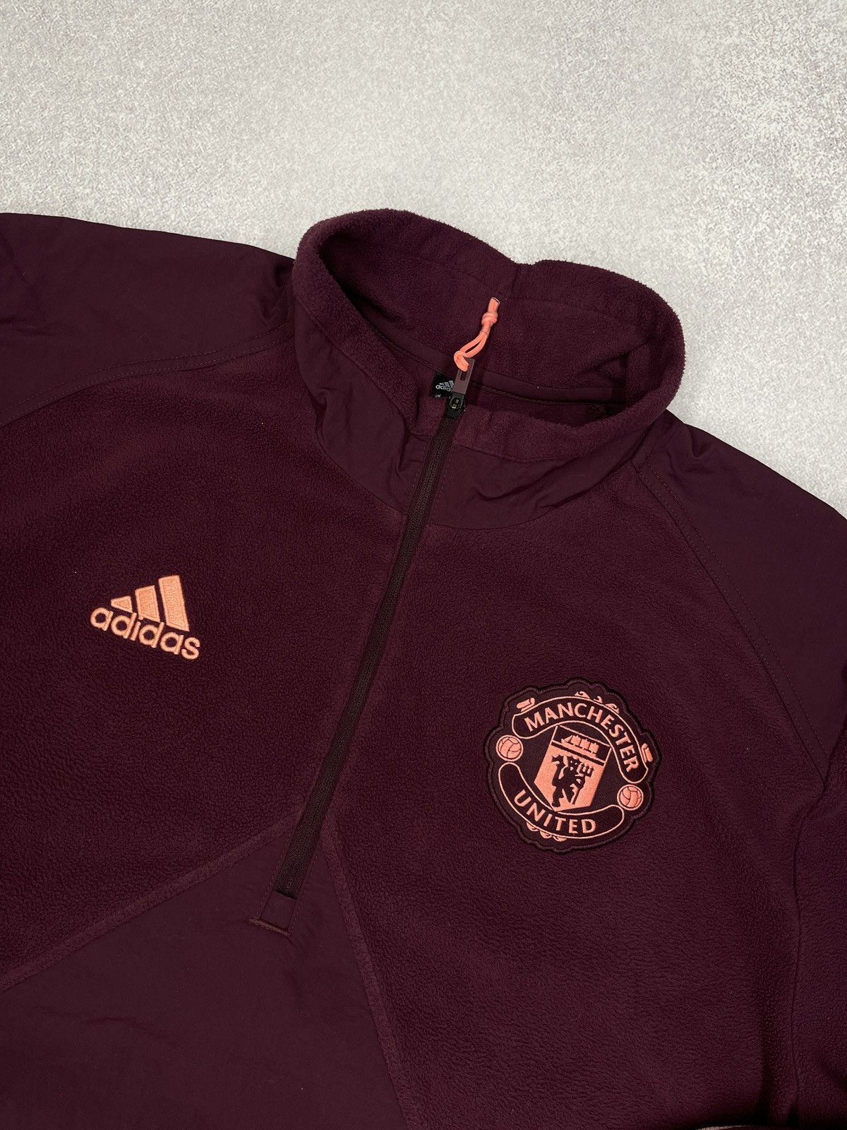 Adidas Mens Adidas Manchester United 1/4 Half Zip Fleece Y2K Jersey Size US L / EU 52-54 / 3 - 4 Thumbnail