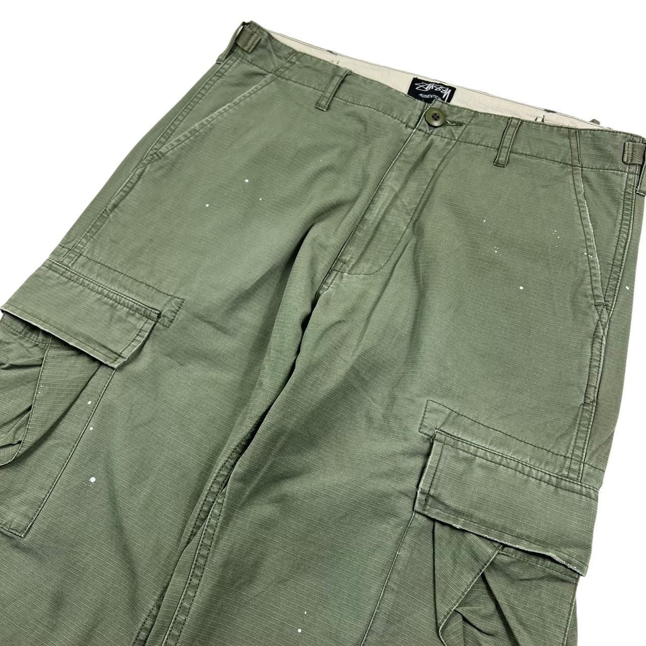 Stussy Vintage Stussy Cargo Trousers Paint Splatters - Waist: 32” Size US 32 / EU 48 - 3 Thumbnail