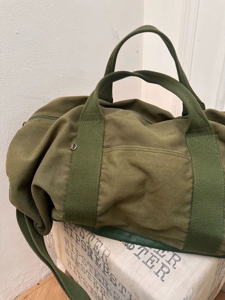 Yohji Yamamoto Yohji Yamamoto Army Green Canvas Travel Bag Cross Body Bag Size ONE SIZE - 2 Thumbnail