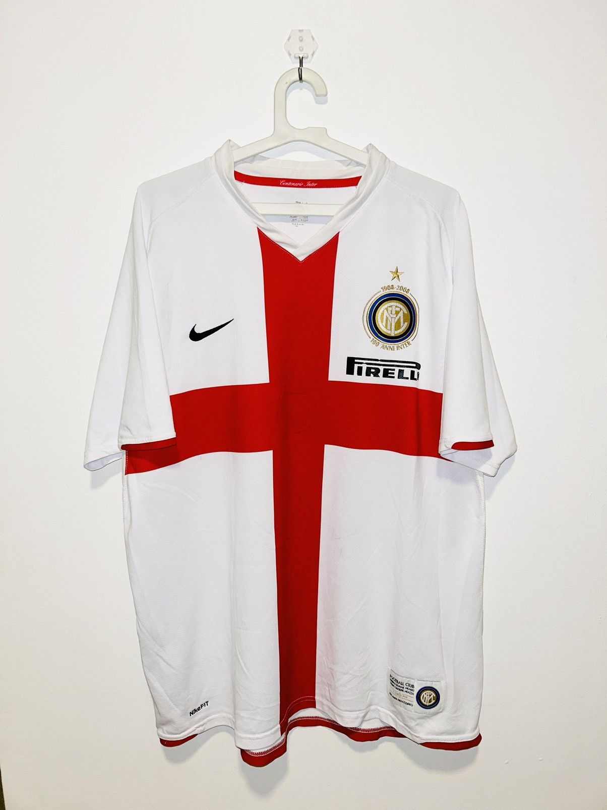 image of Soccer Jersey x Vintage Inter Milan 2007/08 Away Signed By Materazzi in White, Men's (Size XL)