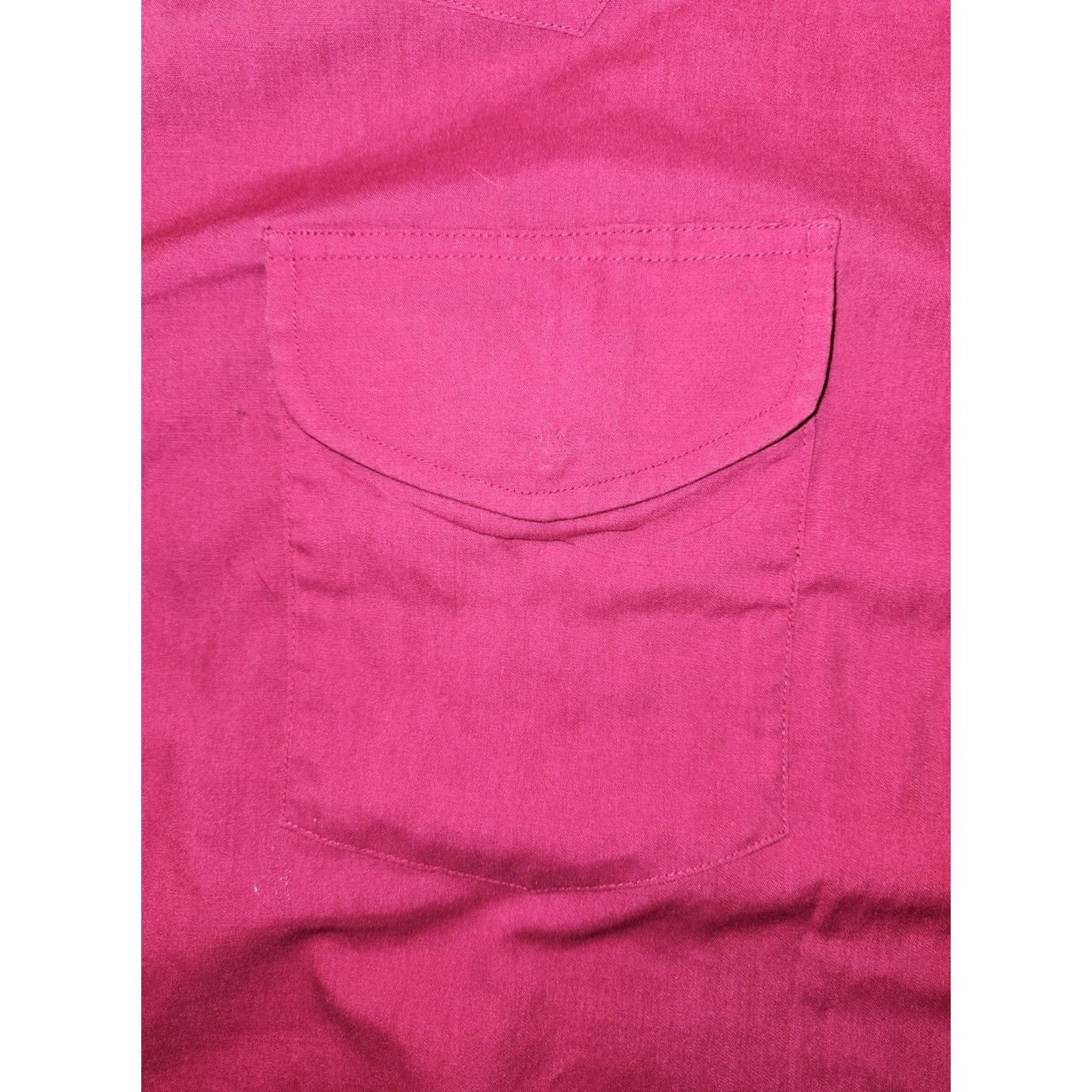 Vintage VINTAGE Sheplers Western Pearl Snap Shirt Men 16.5 33 Magenta Long Sleeve Pink Button-Up Size US XL / EU 56 / 4 - 8 Thumbnail