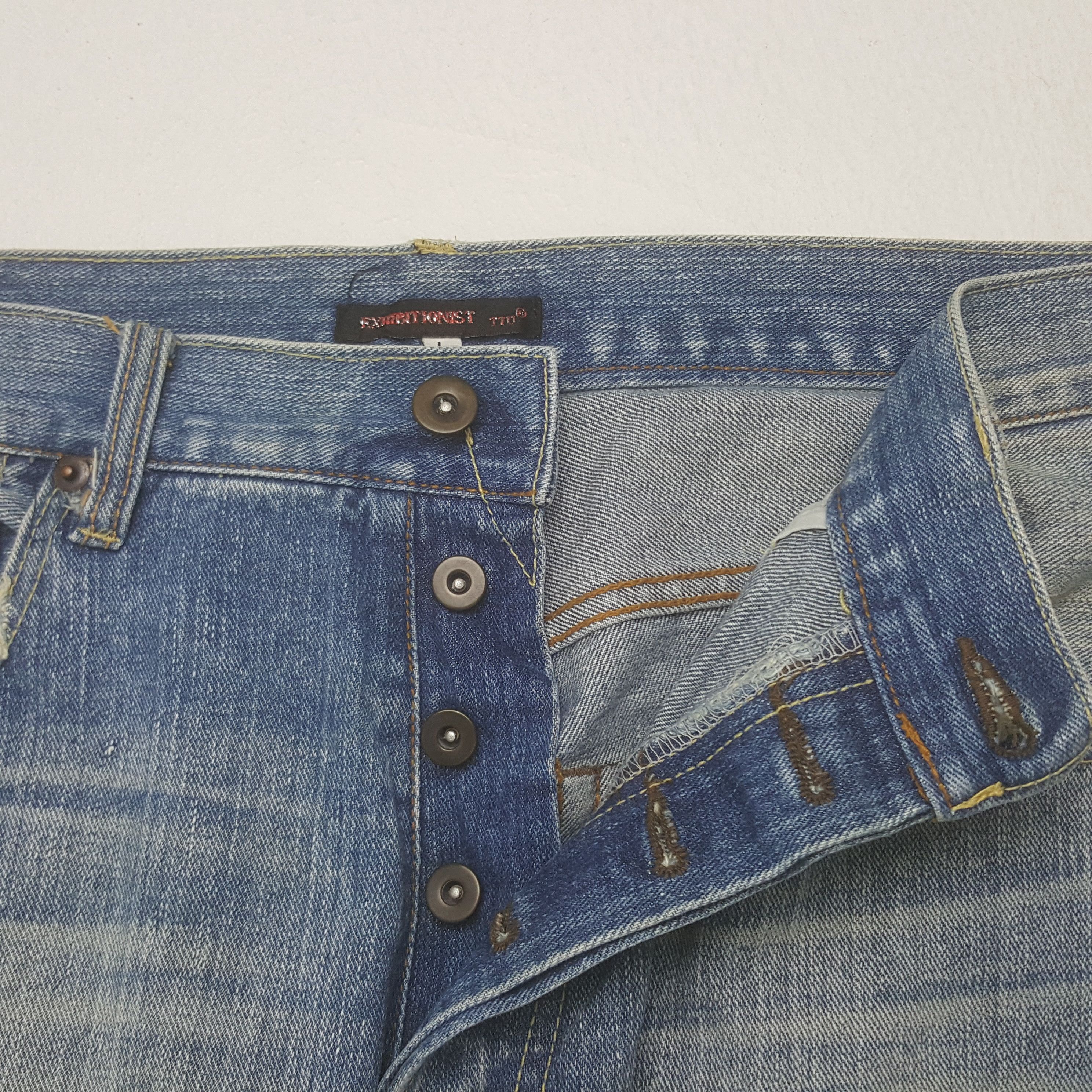 Designer × Japanese Brand × Vintage Vintage Exribitionist Patchwork Design Denim Jeans Size US 32 / EU 48 - 12 Thumbnail