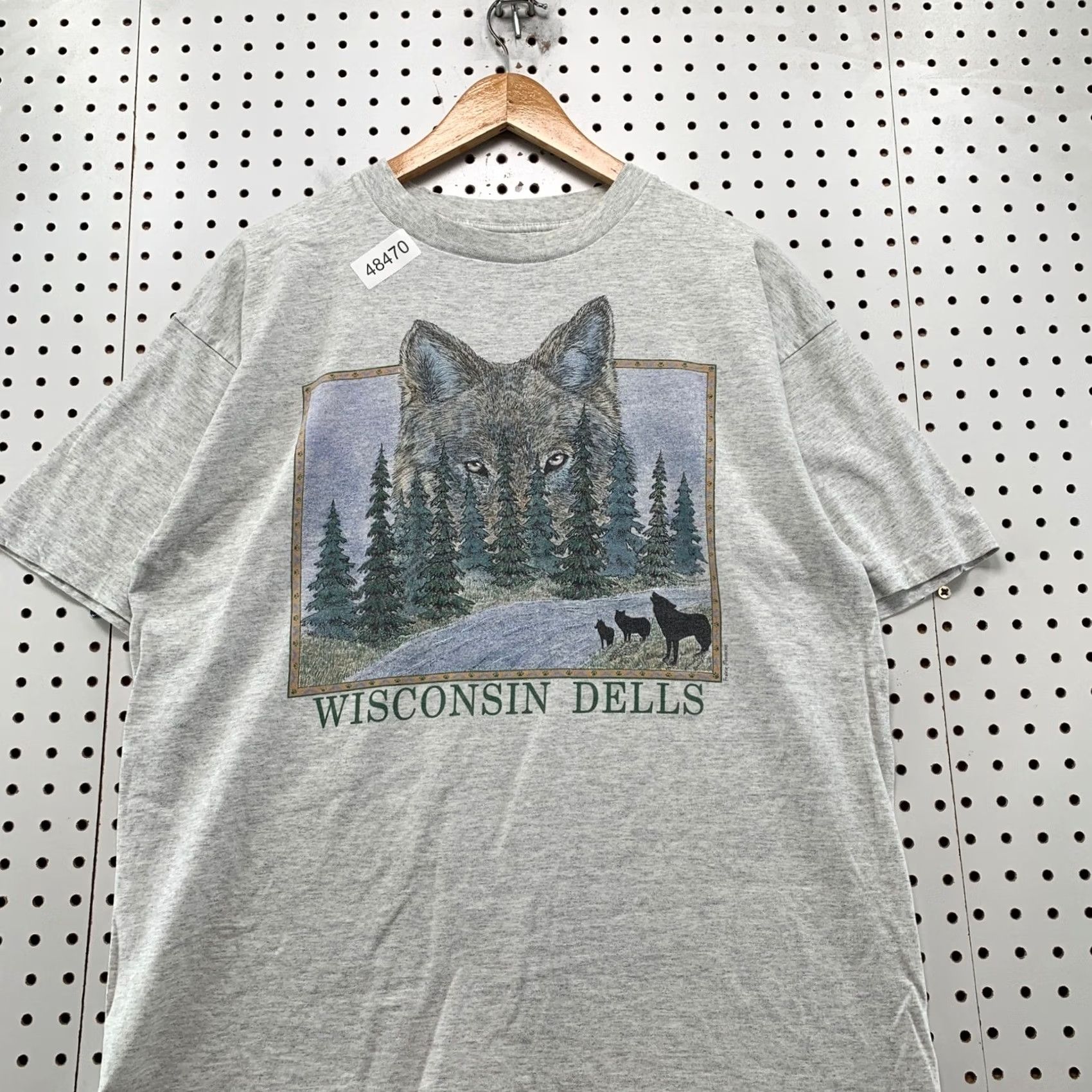 Vintage VINTAGE Prairie Mountain T Shirt Mens XL Gray Wolf Nature Wisconsin Dells 90s Outdoor Shirt Graphic Print Fans Mens Size US XL / EU 56 / 4 - 4 Thumbnail