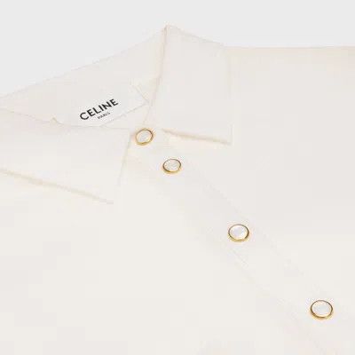 Celine os11x0526 Long Shirt Dress in Off-White Size XS / US 0-2 / IT 36-38 - 2 Thumbnail