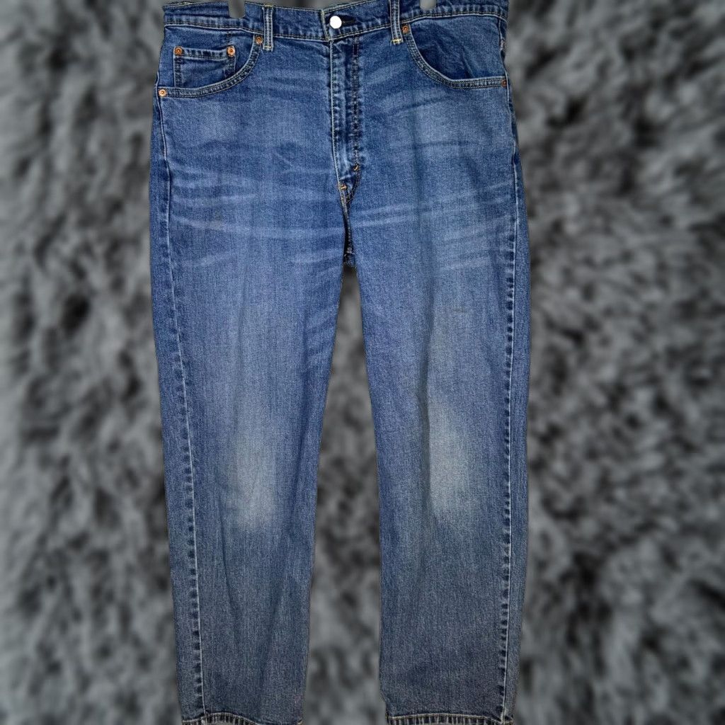 Levi's Levi's Jeans 550 Mens 38 X 32 Blue Denim Stretch Relaxed Straight Leg M1651 Size US 38 / EU 54 - 1 Thumbnail