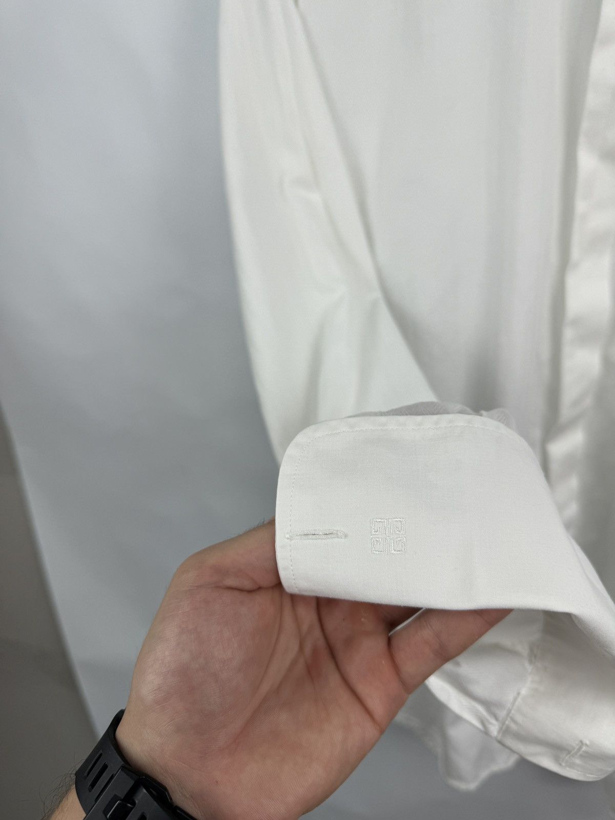 Givenchy 🇫🇷 Vintage 90s Givenchy Paris French Cuff Shirt Cufflinks Y2K Size US L / EU 52-54 / 3 - 7 Thumbnail