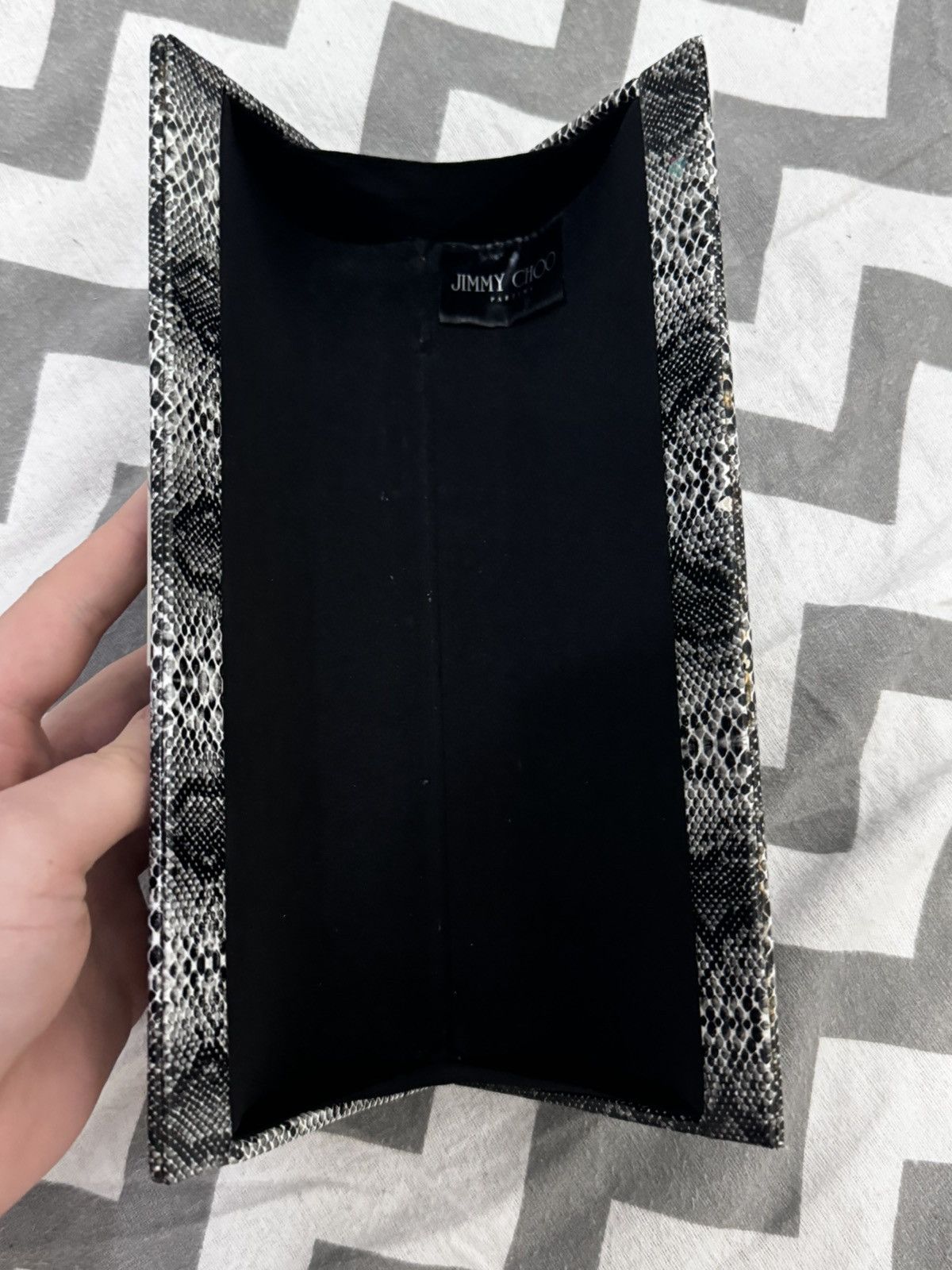 Jimmy Choo Jimmy Choo Parfums Snakeskin Print Clutch Bag / Makeup Bag Size ONE SIZE - 8 Thumbnail