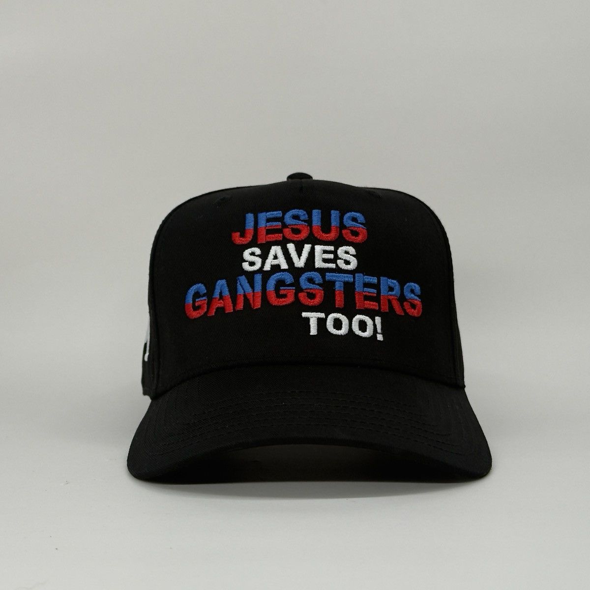 Other LA “Jesus Saves Gangsters Too!” Embroidered Black Snapback Size ONE SIZE - 3 Thumbnail