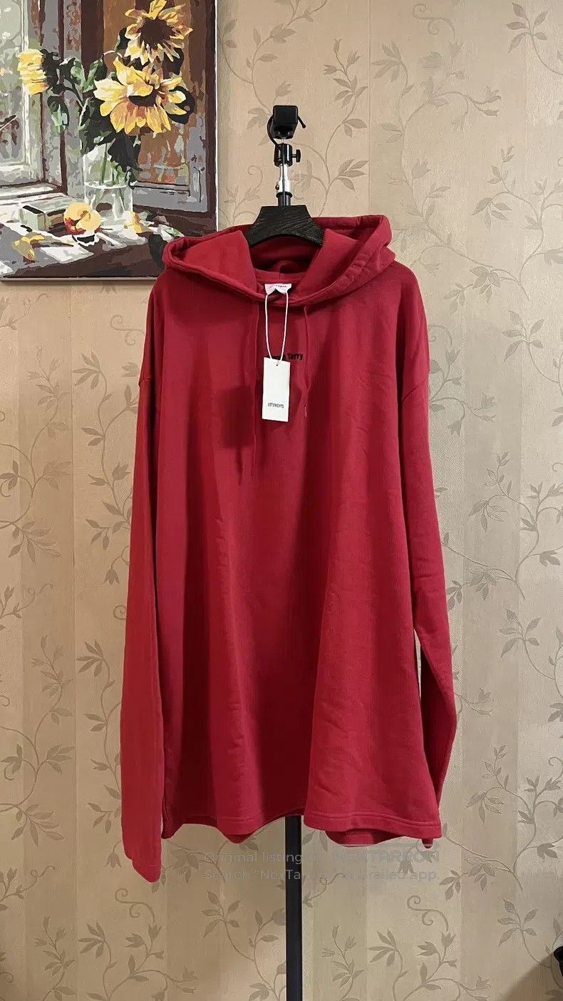 Vetements VETEMENTS Red Hoodie Sweatshirt Size US XS / EU 42 / 0 - 1 Thumbnail