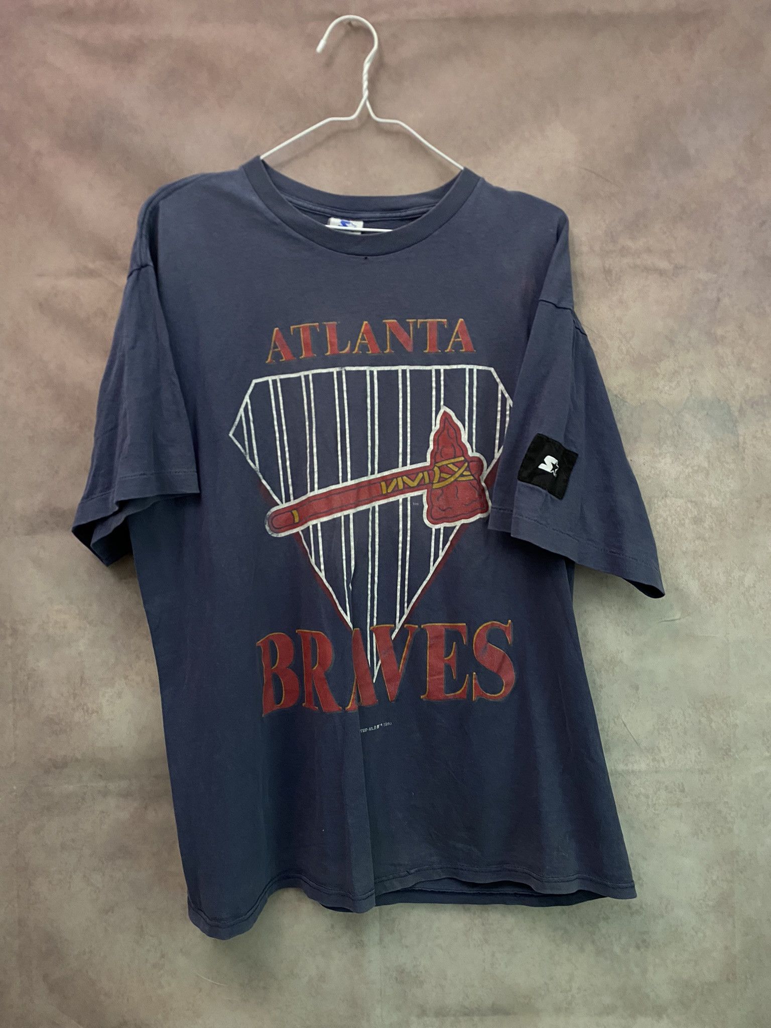 MLB × Starter Vintage Starter 1993 Atlanta Braves Tee Size US XL / EU 56 / 4 - 1 Thumbnail