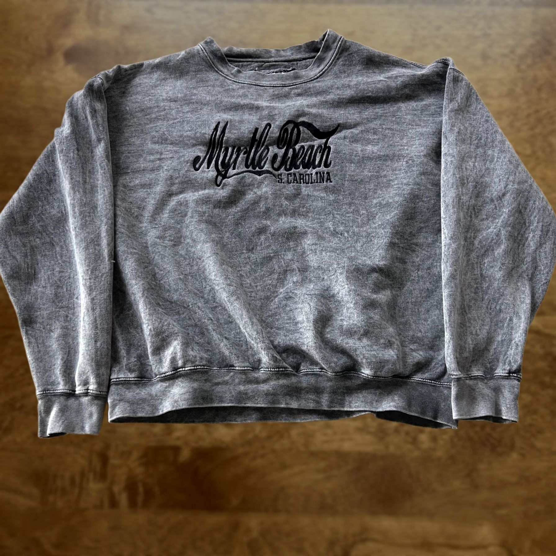 Vintage C.S. Vintage Sweatshirt Mens 2XL Gray Myrtle Beach Graphic Pullover 80/20 Cotton Polyester Fleece Crewneck Wide Ribbed Cuffs/Bottom Size US XXL / EU 58 / 5 - 1 Thumbnail