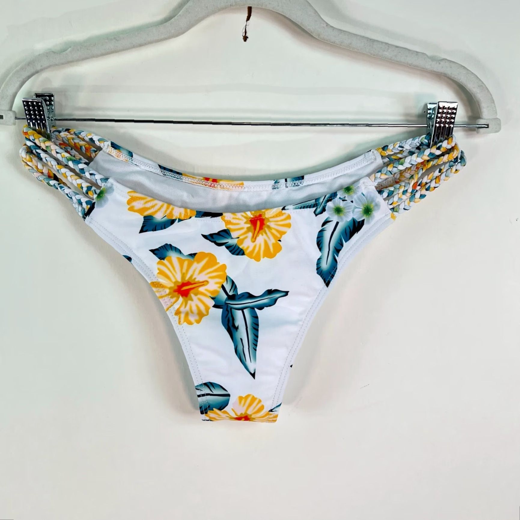 ZAFUL Zaful Bikini Womens Size 8 2 Piece Floral Multicolor Yellow White Plunge Stretch Pattern Spotted Cheeky Swimsuit Adult Womens Size ONE SIZE - 7 Thumbnail