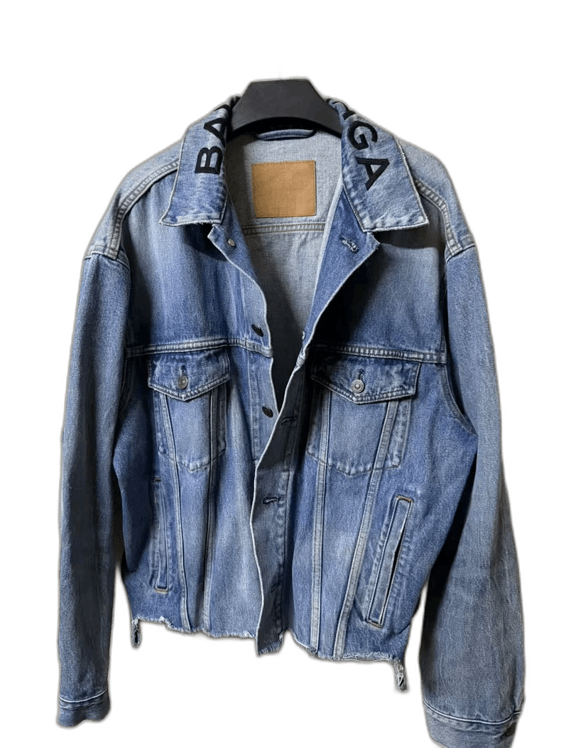 Balenciaga Balenciaga Embroidered Logo Denim Jacket Size US M / EU 48-50 / 2 - 1 Thumbnail