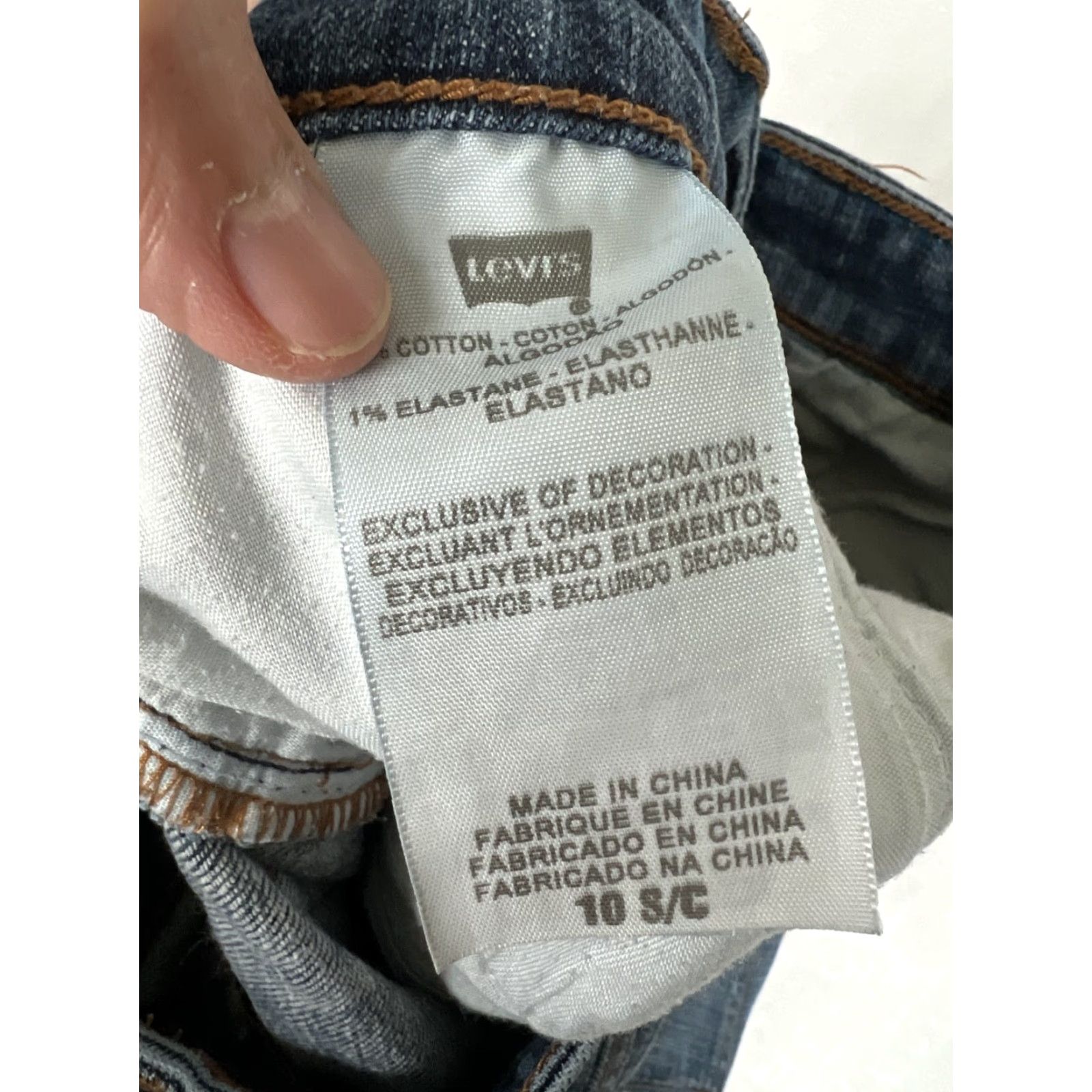 Levi's Levi's Jeans Women's 10S Blue Mid Rise Skinny 30x28 Stretch Denim Casual Jeans Slim 5-Pocket Design Women's Regular Inseam 28" Cotton? Size 32" / US 10 / IT 46 - 5 Thumbnail