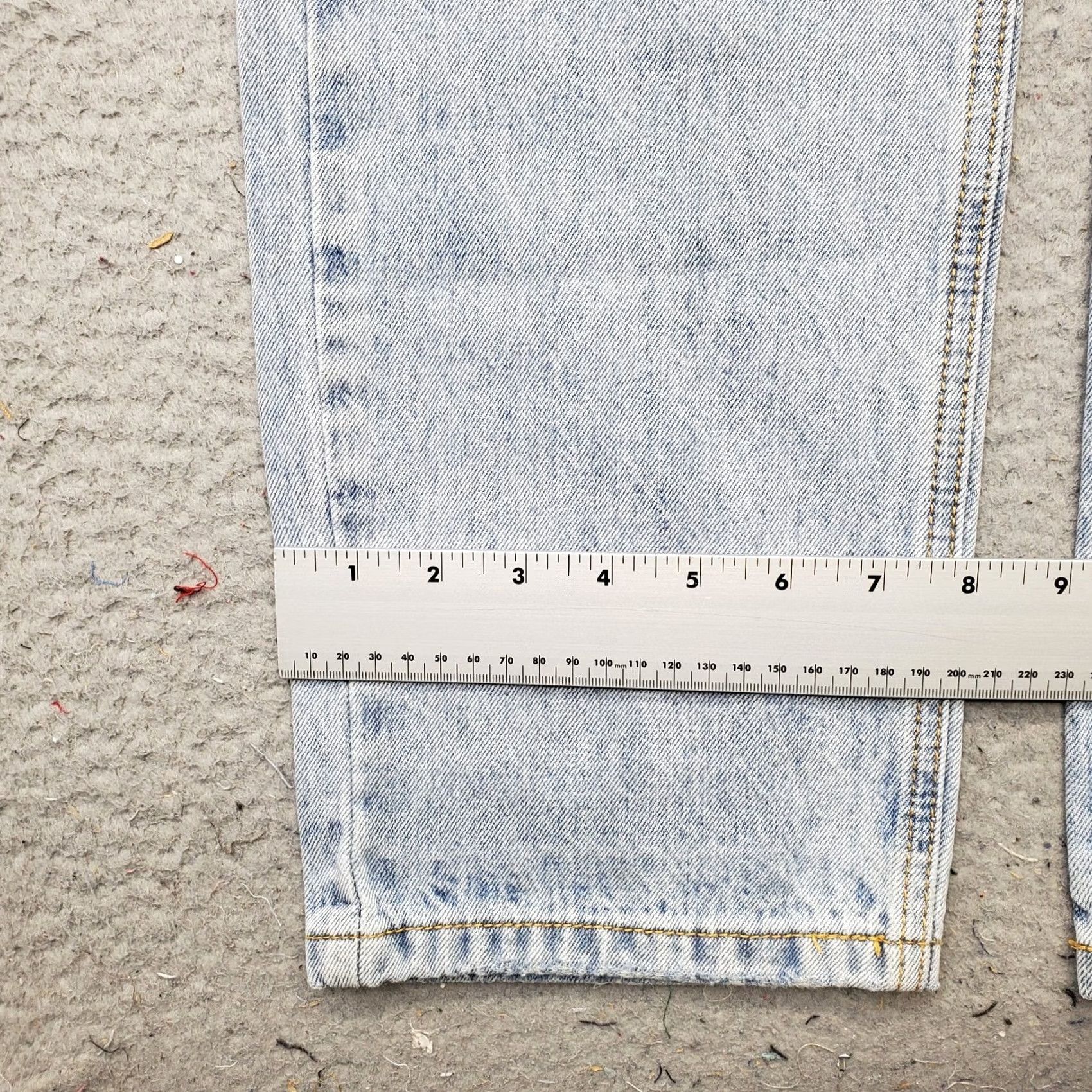 PRINCESS POLLY Princess Polly XX Asymmetric Jeans Womens 2 Blue Denim Straight Leg Button Fly Jeans Womens Size 2 Blue Denim 5-Pocket Design Regular Fit Mens? Womens Size 26" / US 2 / IT 38 - 5 Thumbnail